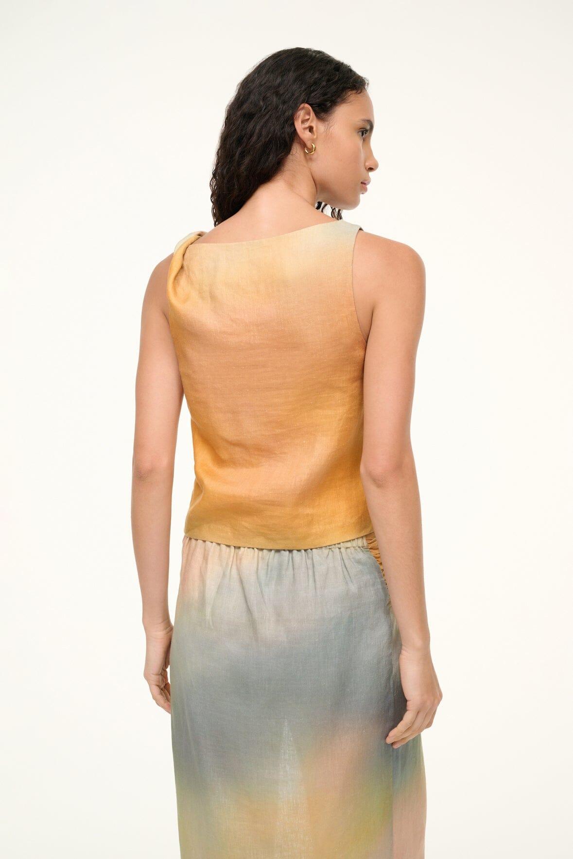 BOA LINEN TOP | PASTEL CLOUDS Product Image