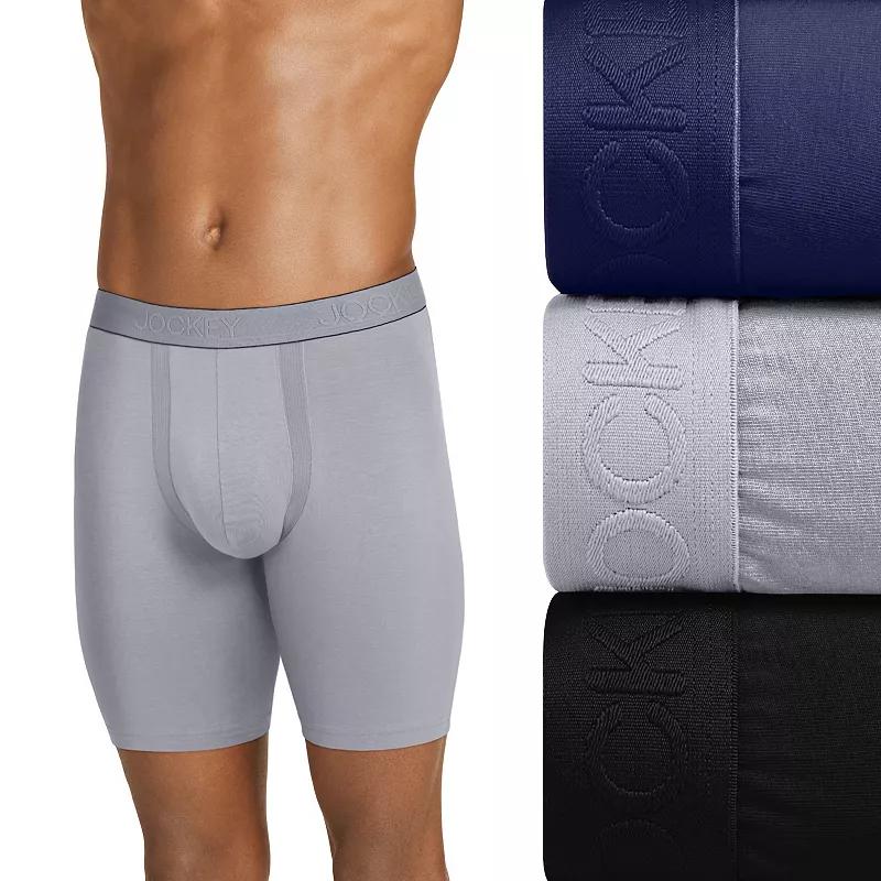 Men's Jockey® 3-Pack Chafe-Proof Pouch Stretch 8.5" Midway Boxer Briefs,  Product Image