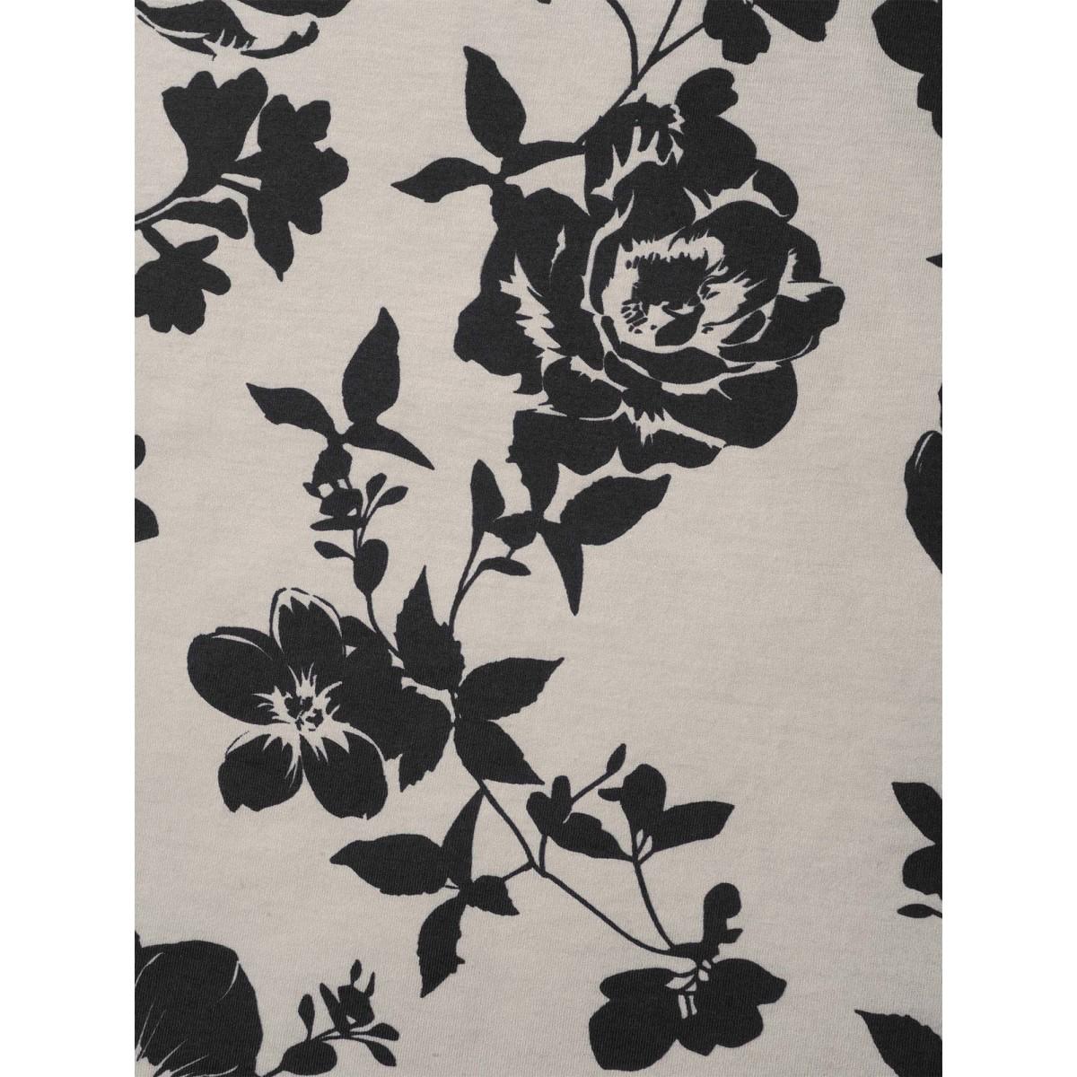 Plus Size Rosy Print Neck-Tie Fitted Vest Women Multicolor Romantic Contrast U-neck Elegant Tank Tops Camis BloomChic 18-20/2X Product Image