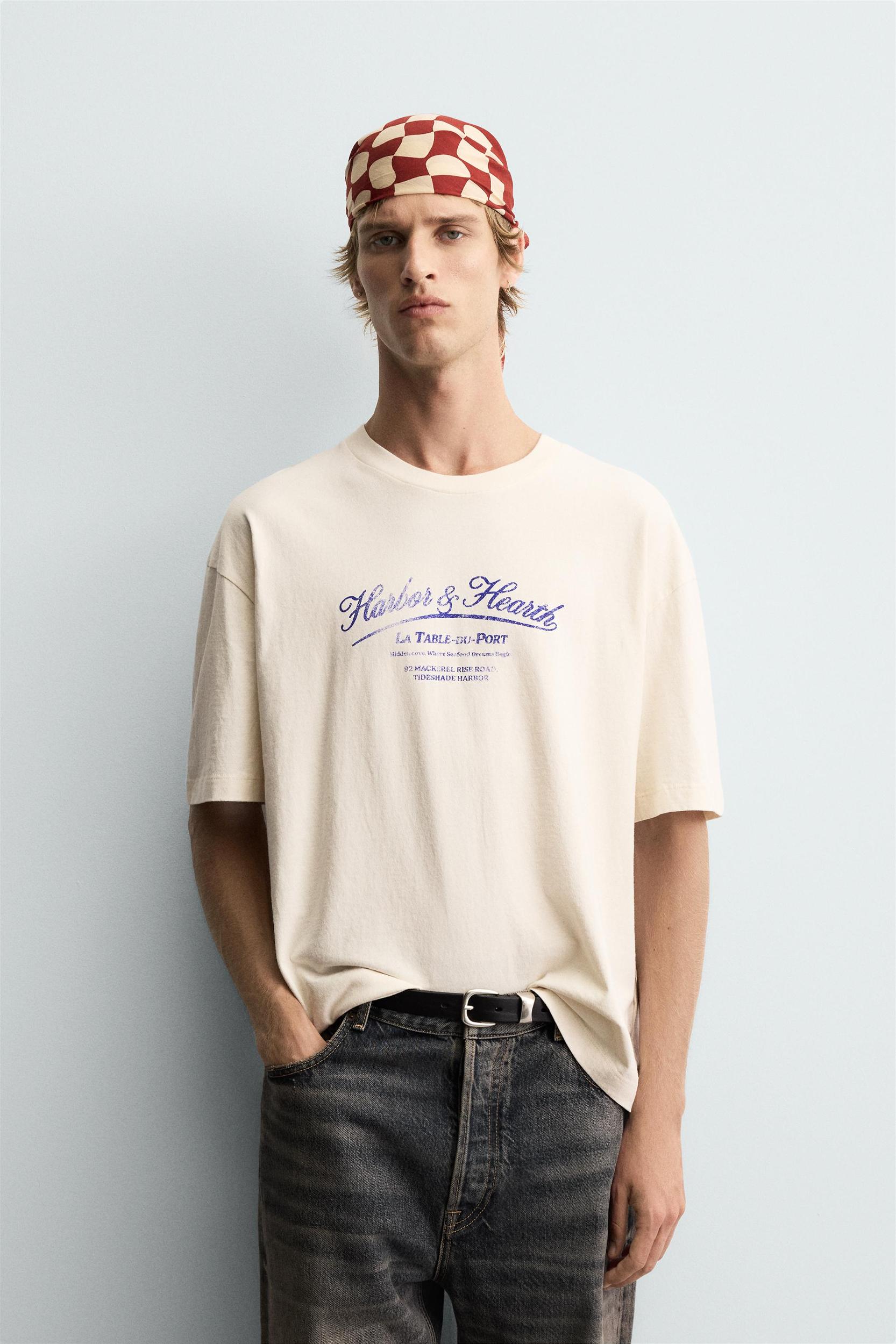 WASHED PRINT T-SHIRT Product Image