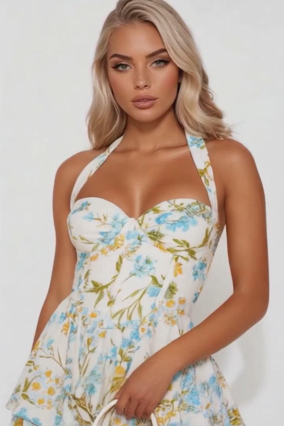 Springtime Cutie Romper - Ivory/combo Product Image