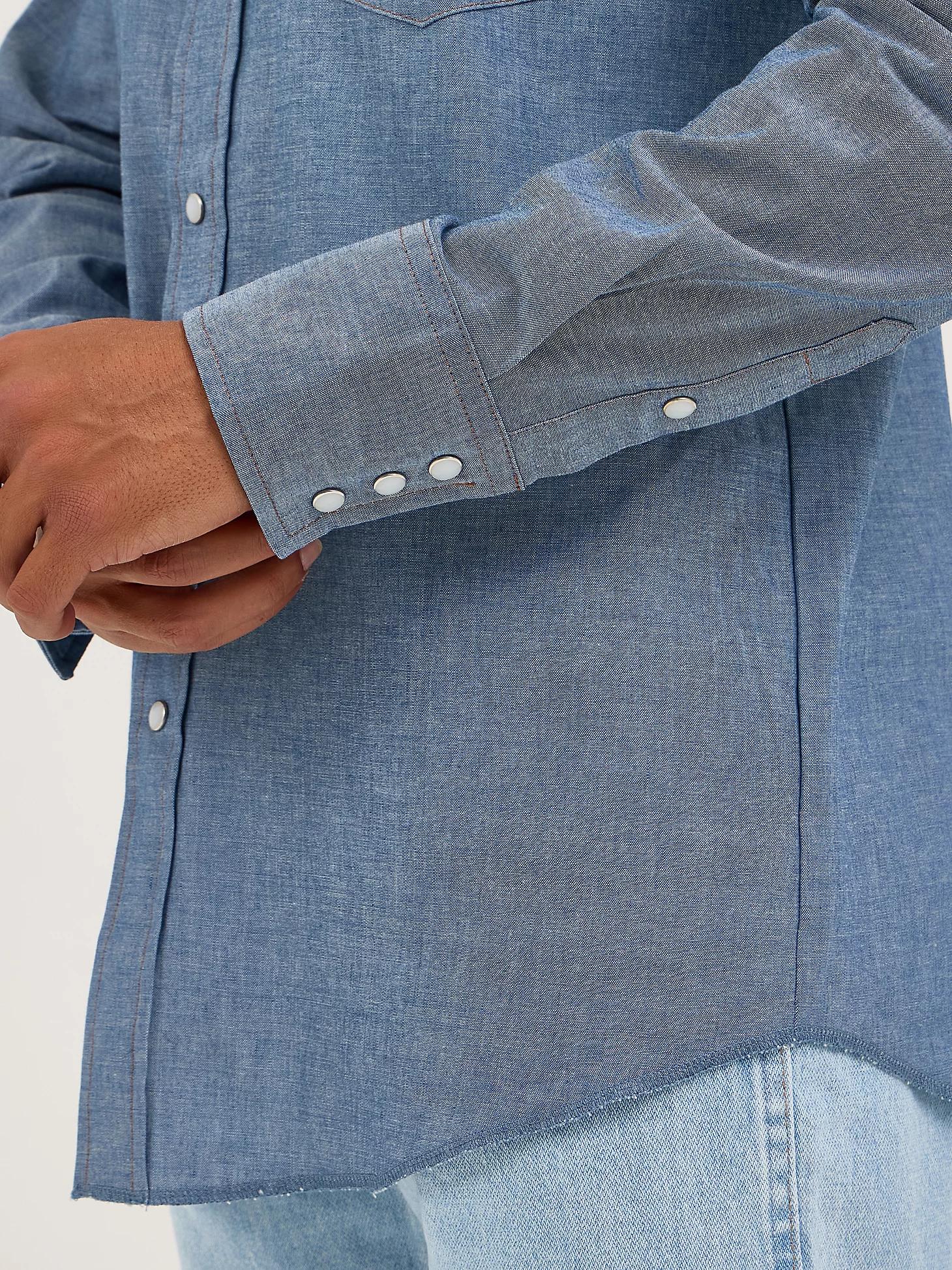 Cowboy Cut® Long Sleeve Western Snap Chambray Work Shirt | Men's SHIRTS | Wrangler® Product Image