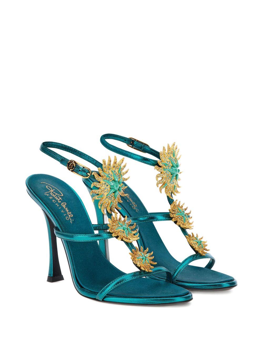 floral-appliqué sandals Product Image