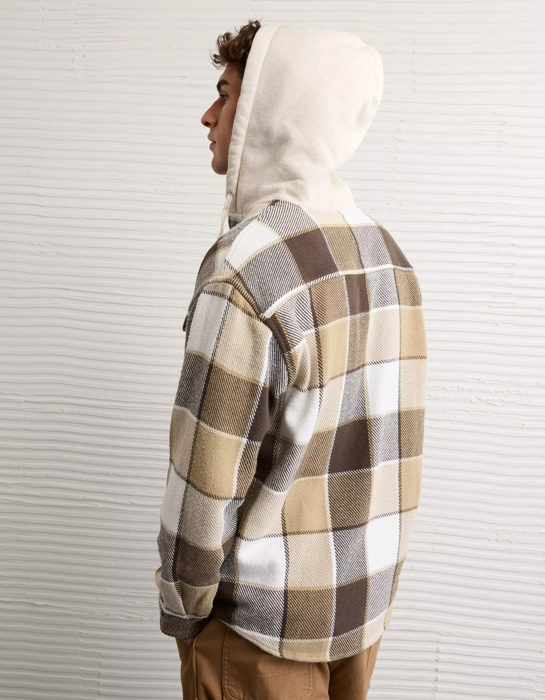 AE Hooded Flannel Shirt Product Image