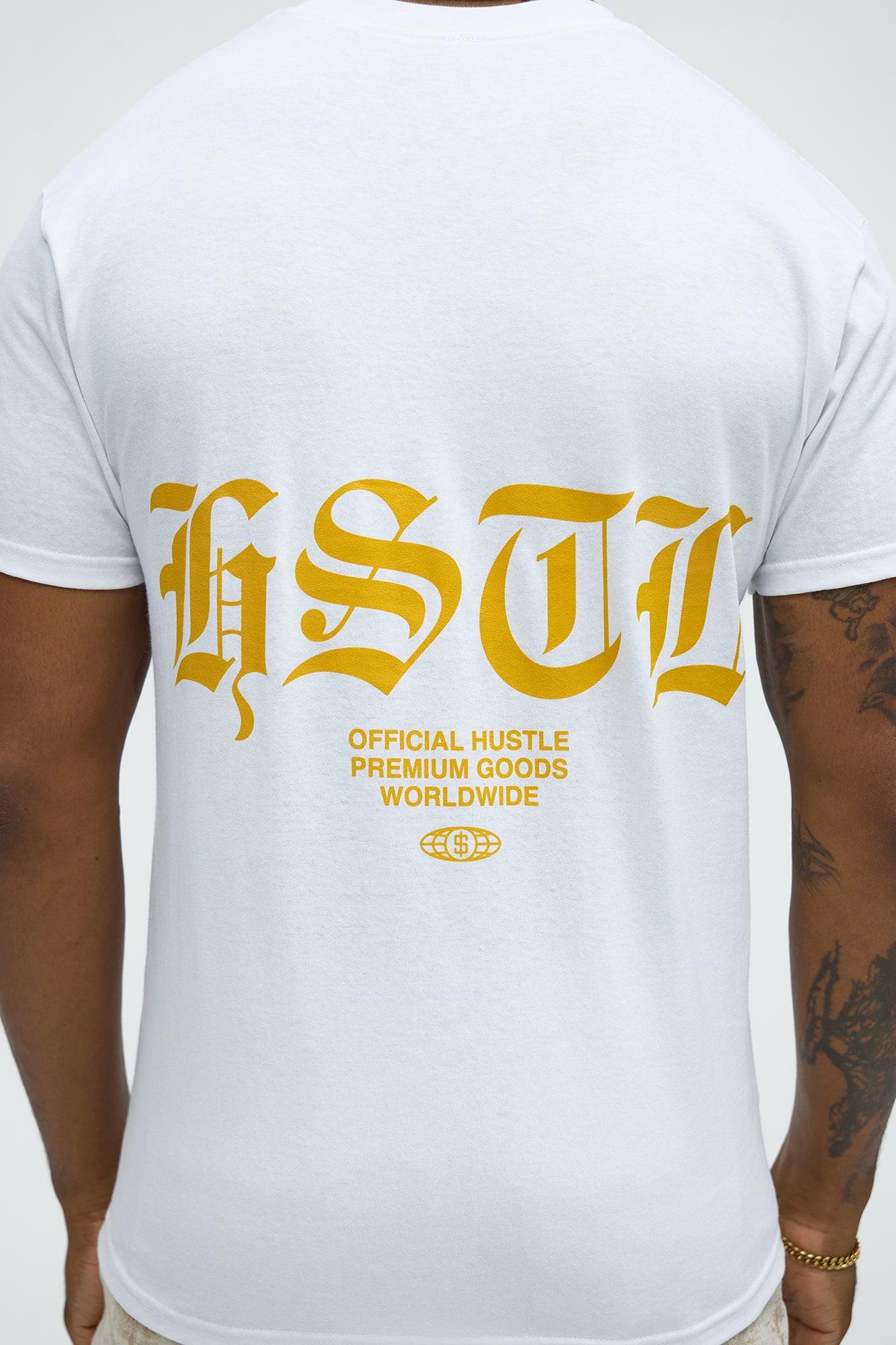 HSTL Gold Short Sleeve Crew Neck T shirt - White Product Image