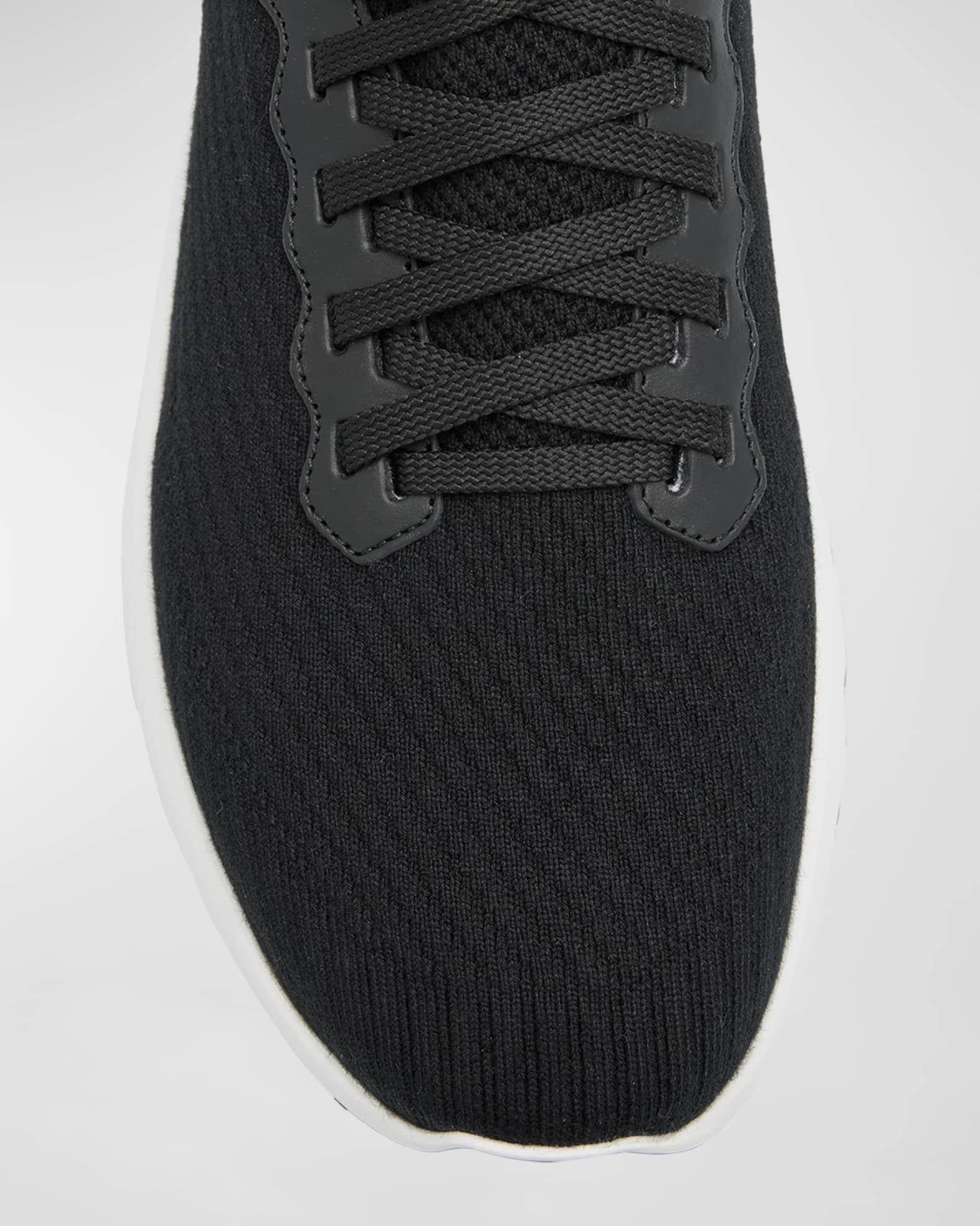 Men's Grained Calfskin Low-Top Sneakers Product Image