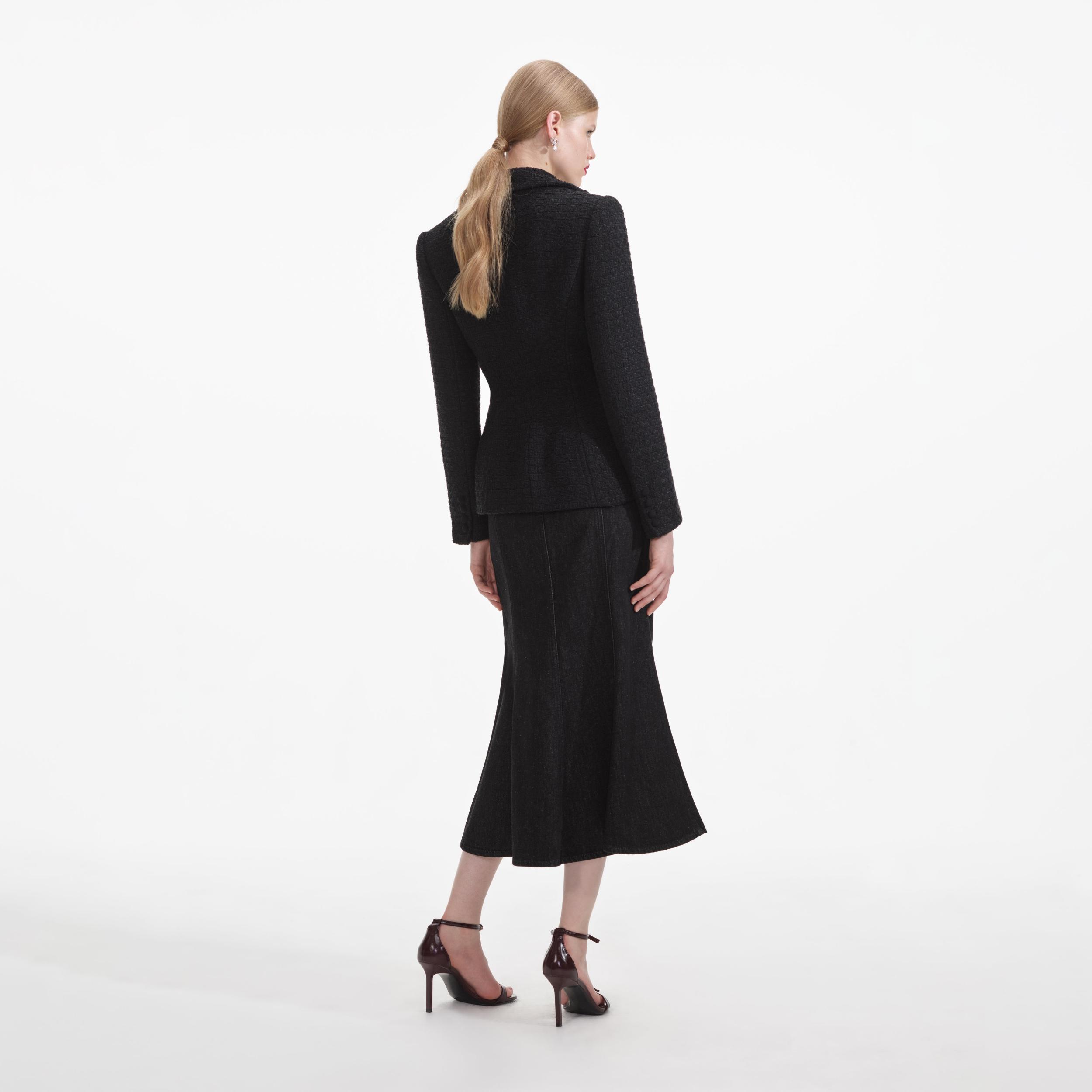 Black Boucle Jacket Product Image