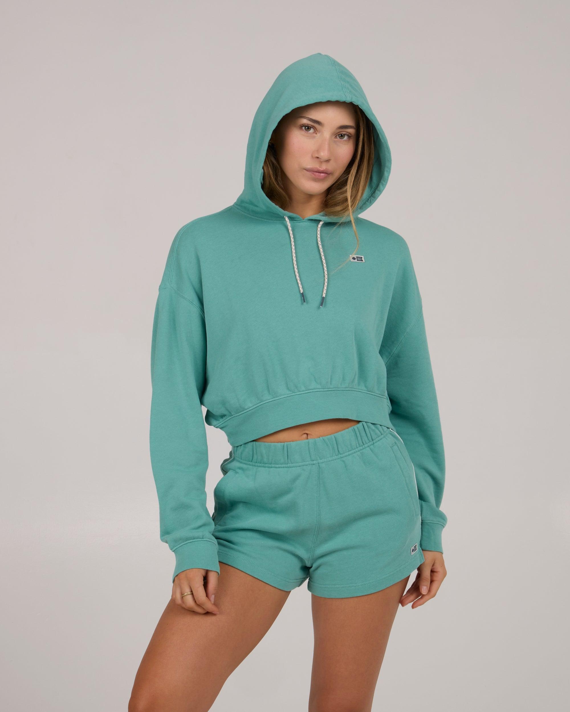 Catamaran Fleece Hoodie - Sea Glass Female Product Image