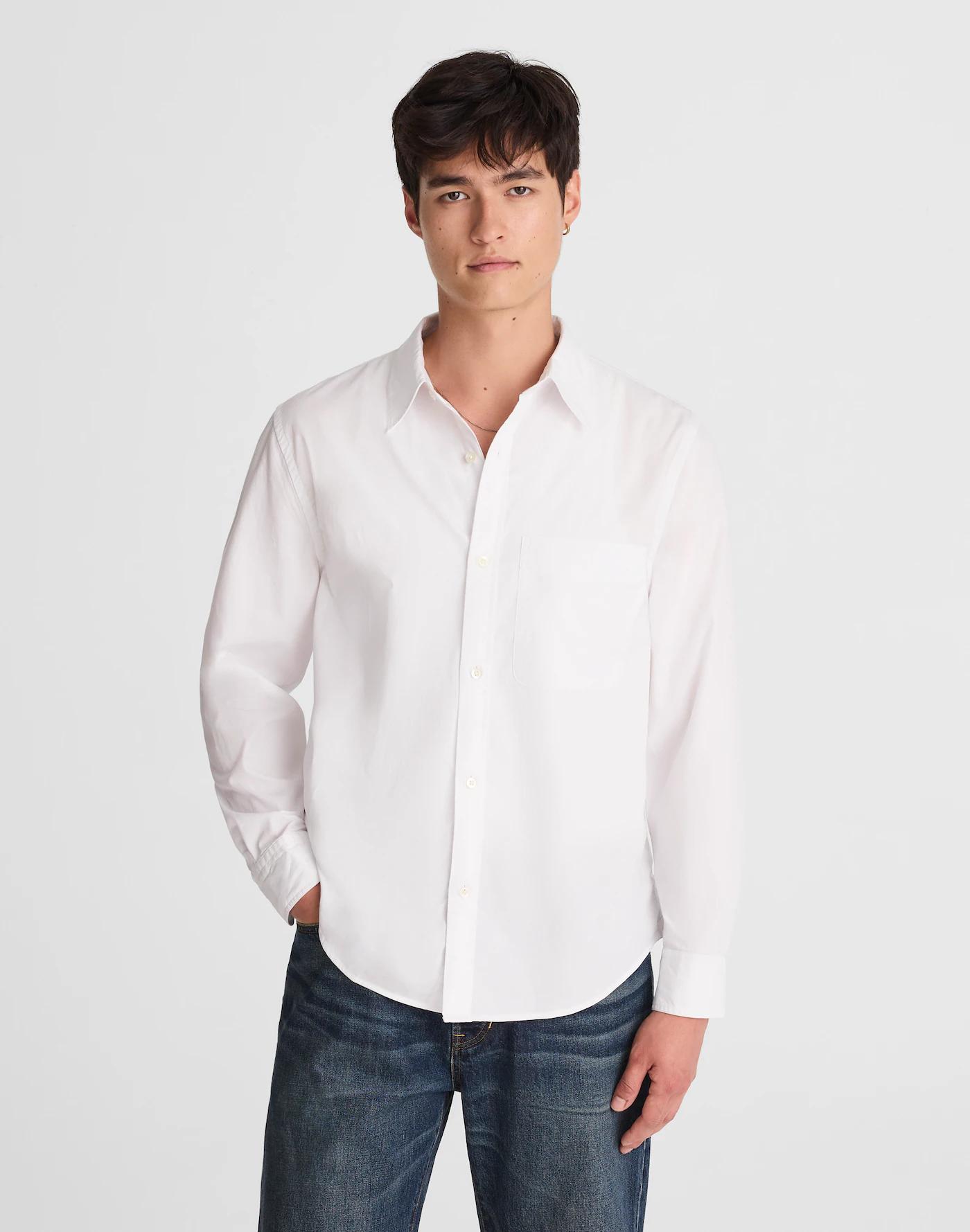Cotton Poplin Button-Up Shirt Product Image