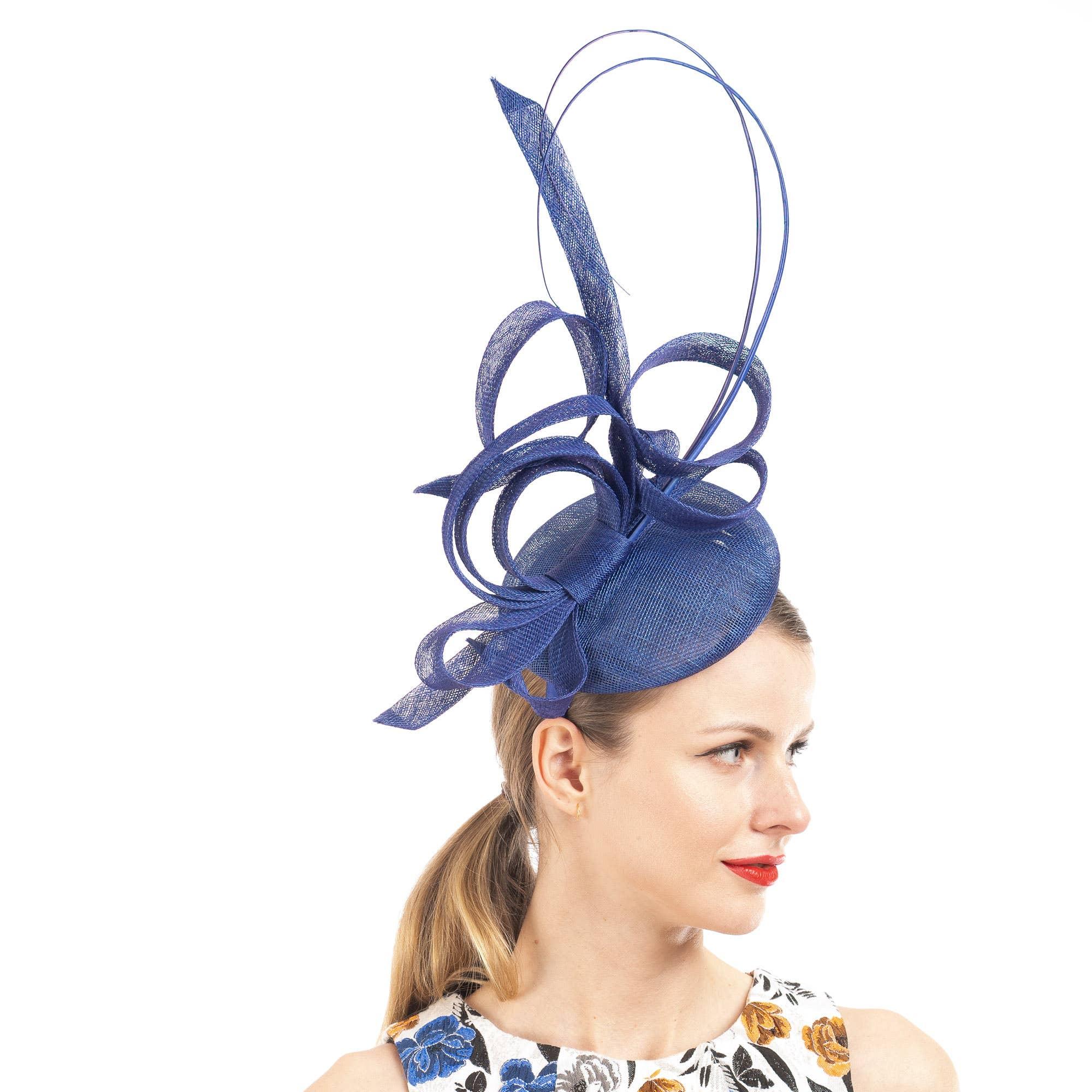 Sinamay Fascinator Headband, Ribbon 3D Design Product Image