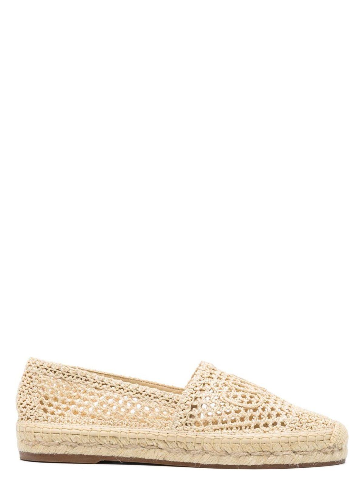 CHLOÉ Womens Chloe Isla Logo-embossed Crochet Espadrilles In Brown Product Image