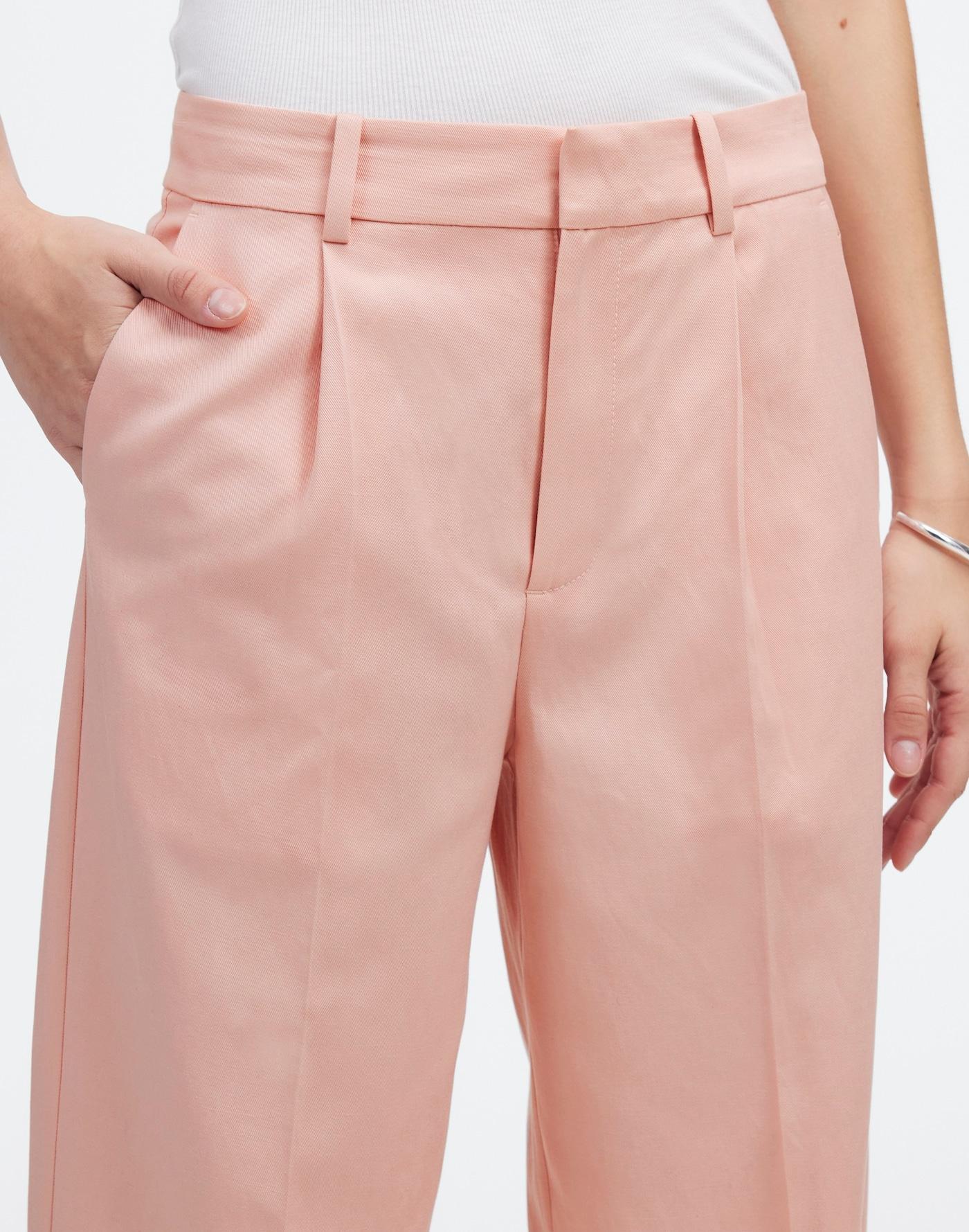 Petite Slouchy Straight Pants in Drapey Twill Product Image