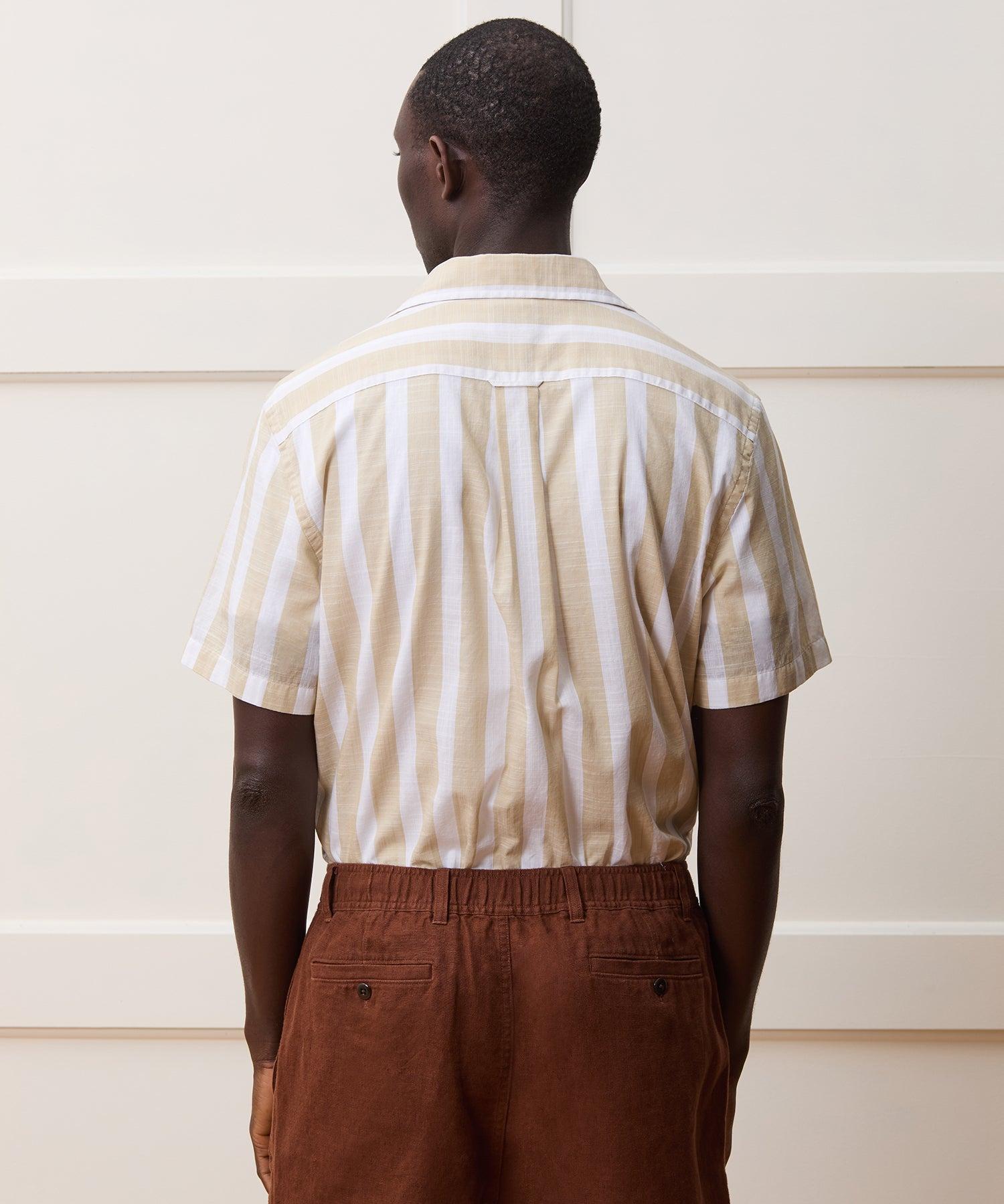 Cropped Cotton Summerweight Camp Collar Shirt Product Image