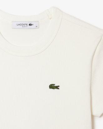 Slim Fit Ribbed Cotton T-shirt Product Image