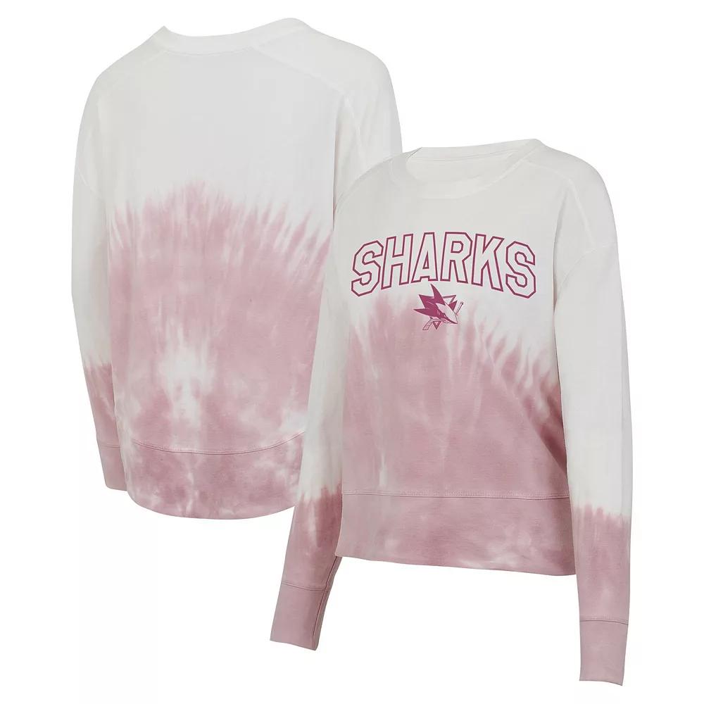 Women's Concepts Sport Pink/White San Jose Sharks Orchard Tie-Dye Long Sleeve T-Shirt, Size: Medium, Sks Pink Product Image
