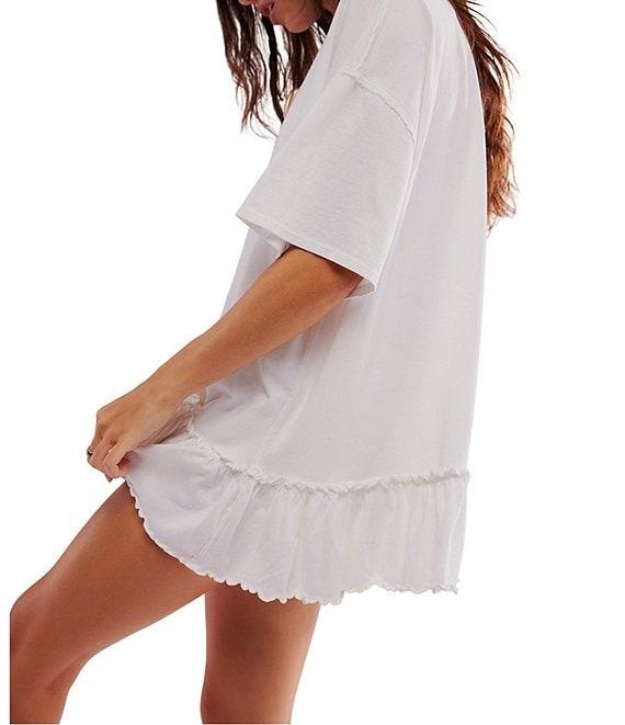 Free People We The Free Why Yes Tee Crew Neck Short Sleeve Oversized Tee Product Image
