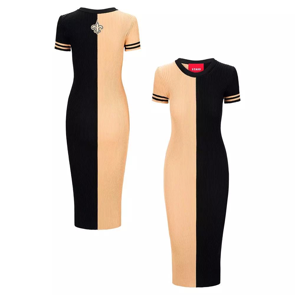 Women's STAUD Gold/Black New Orleans Saints Colleen Dress,  Product Image