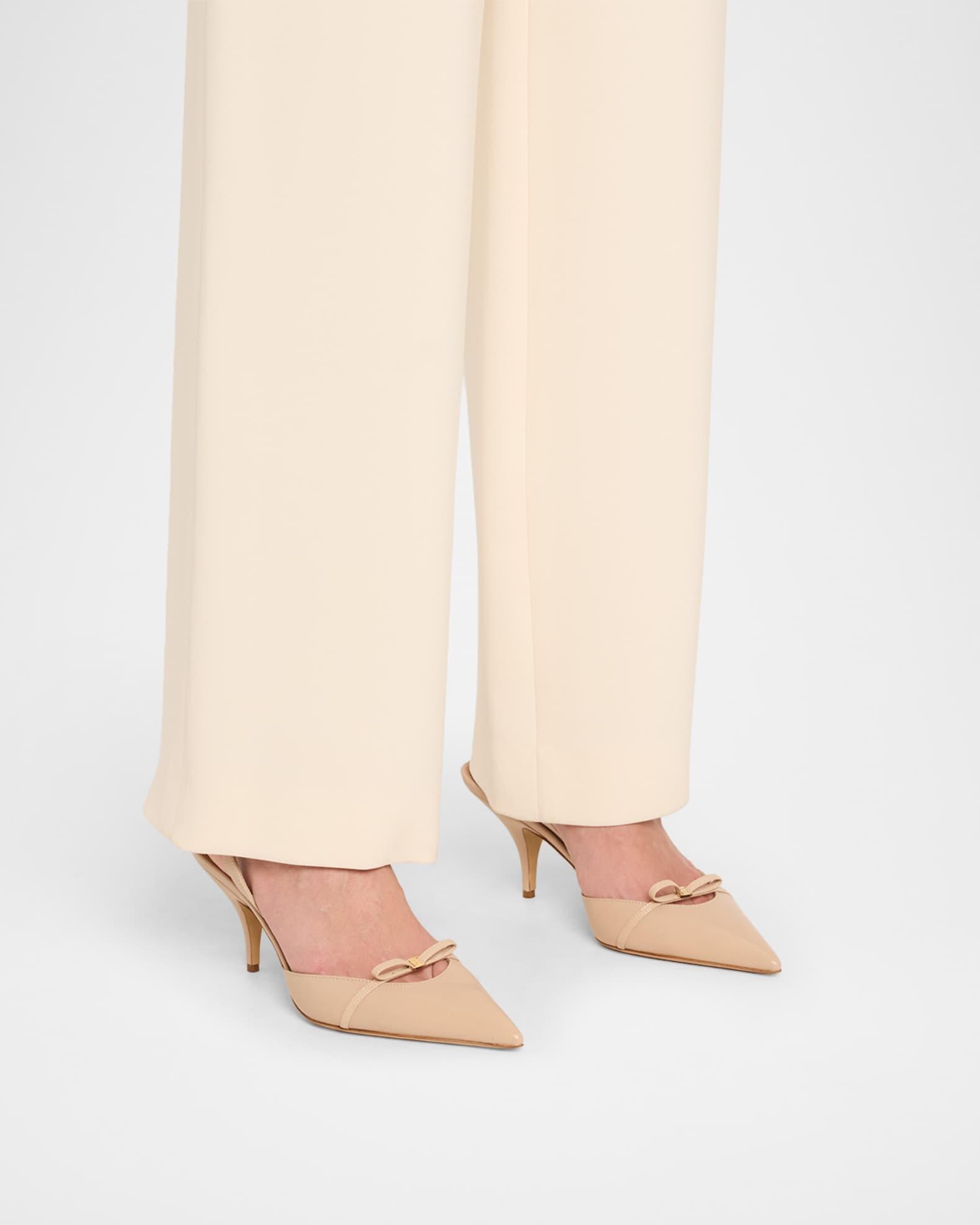 Gylla Leather Bow Slingback Pumps Product Image