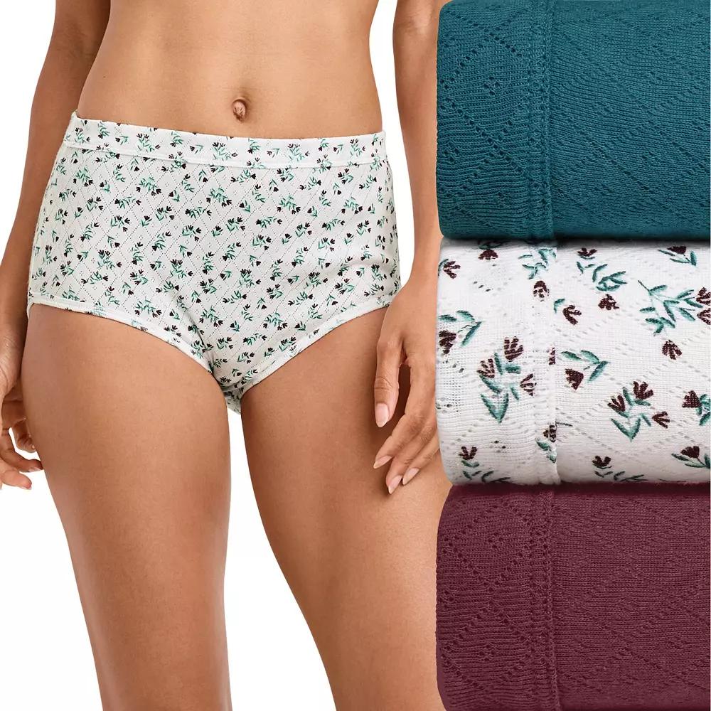 Women's Jockey® Elance Breathe 3-pack Pointelle Briefs Panty Set 1542,  Product Image