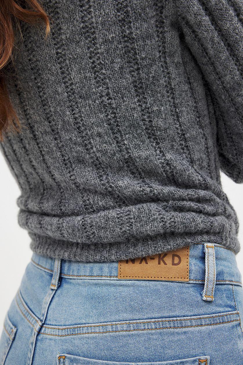 High Waist Flared Denim Product Image