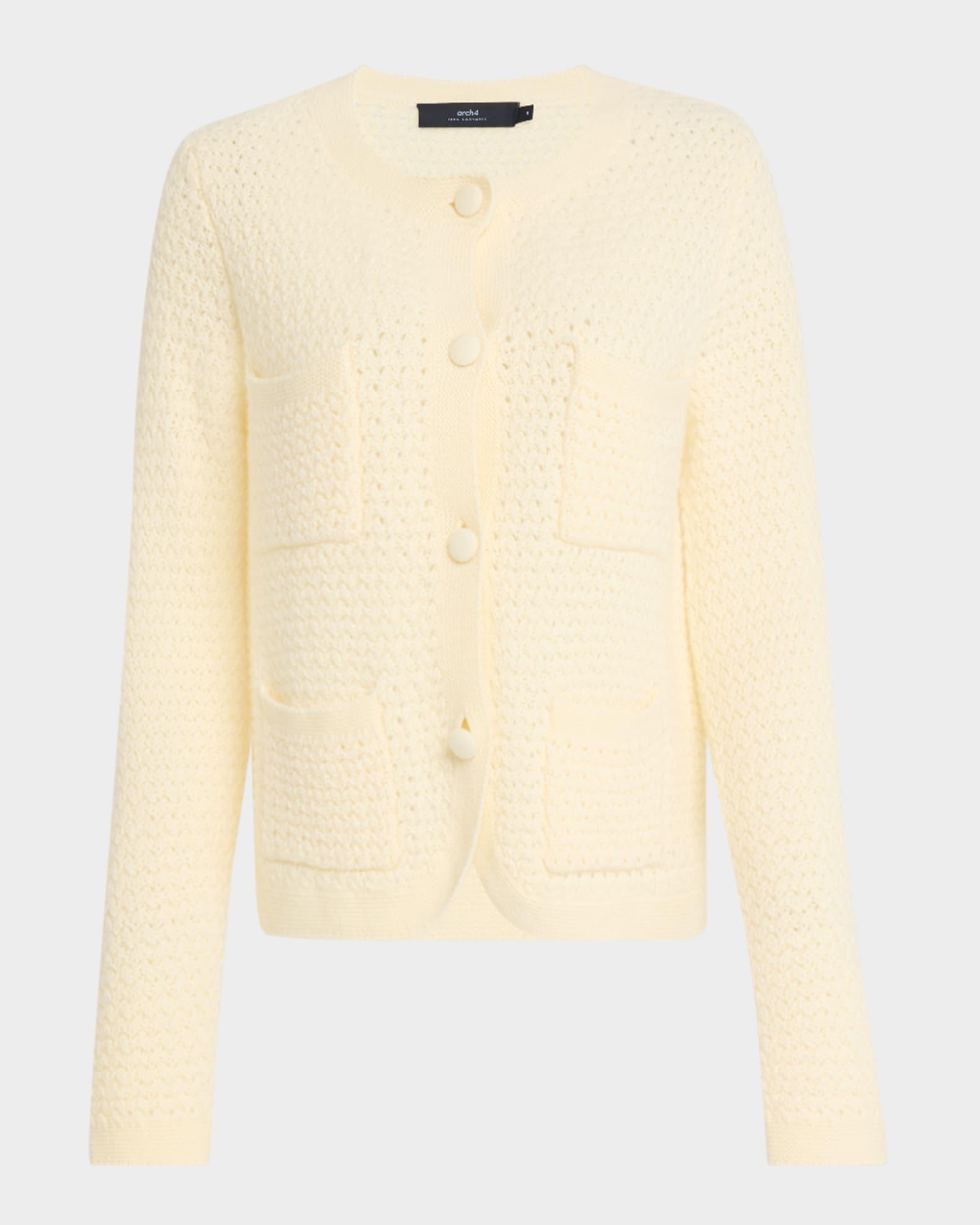 Tulip Tweed-Knit Cashmere Cardigan Product Image