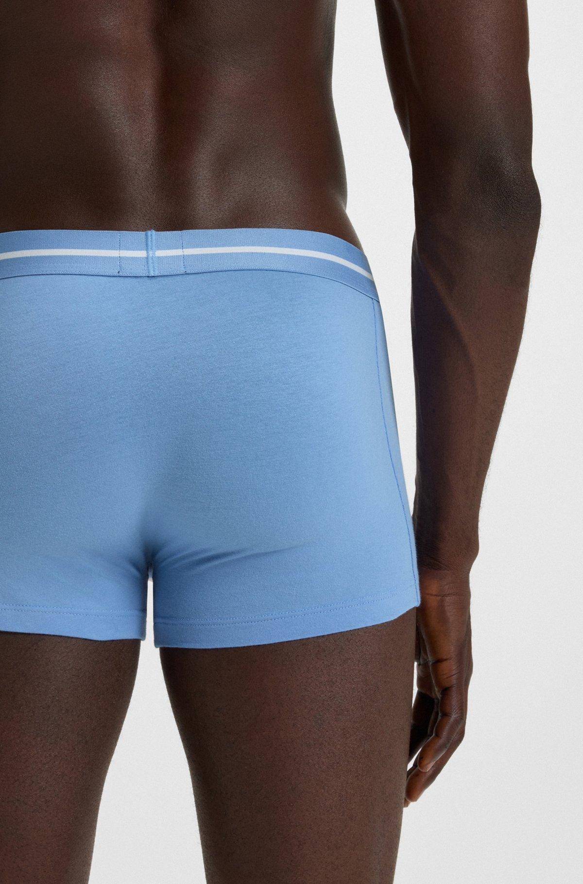 Three-pack of stretch-cotton trunks with logo waistbands Product Image