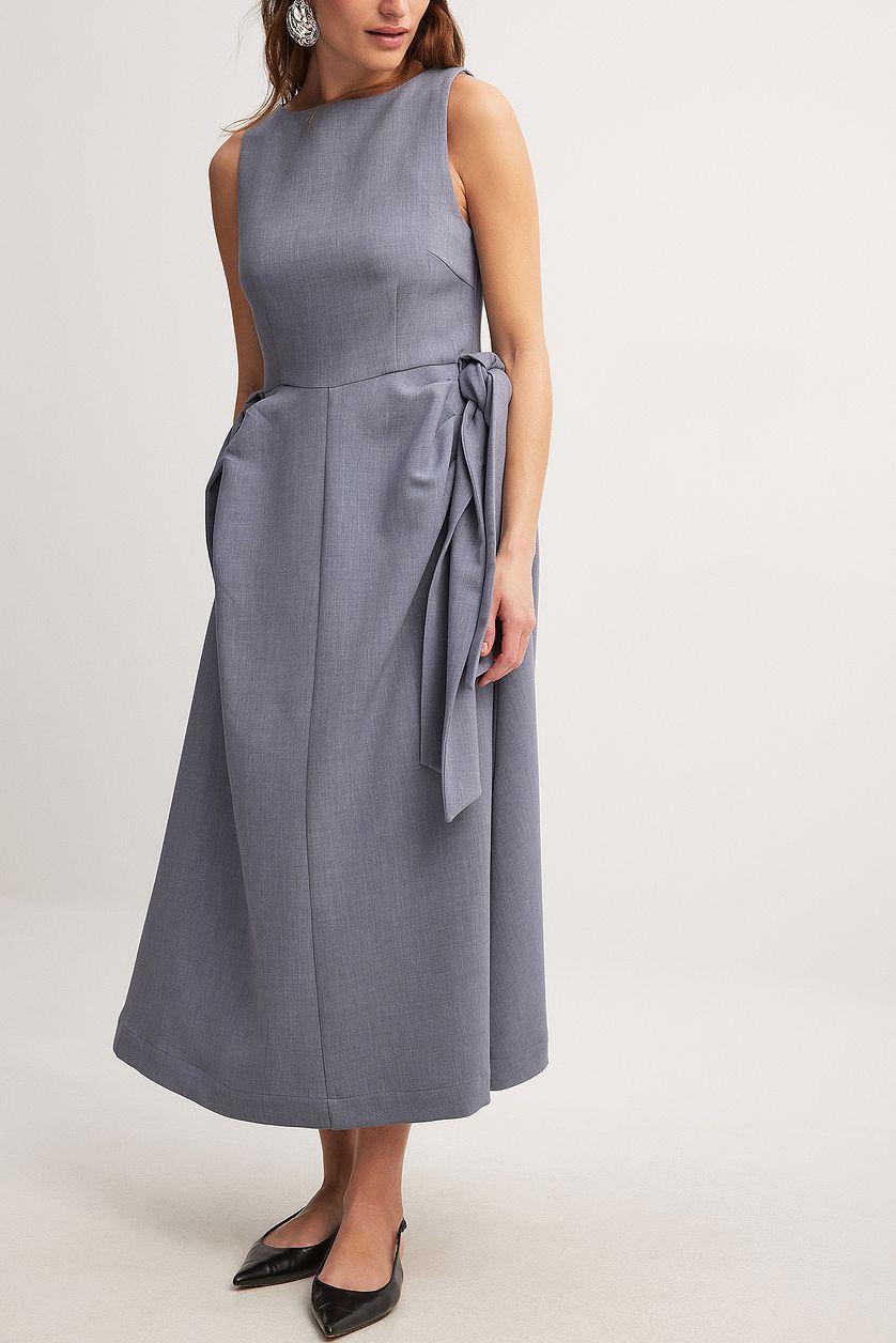 Tie Waist Detail Midi Dress Product Image