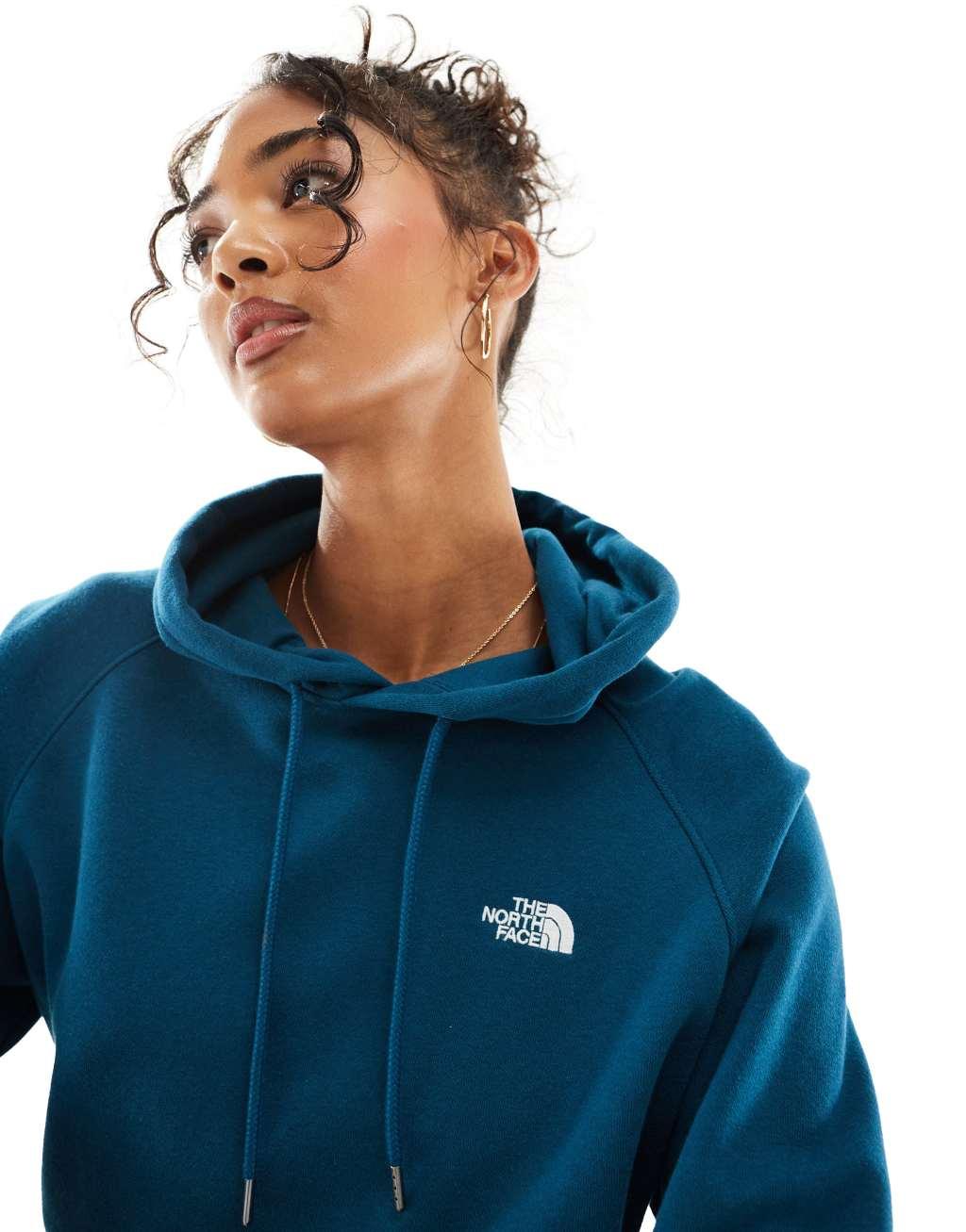 The North Face Evolution pullover fleece hoodie in petrol blue Product Image
