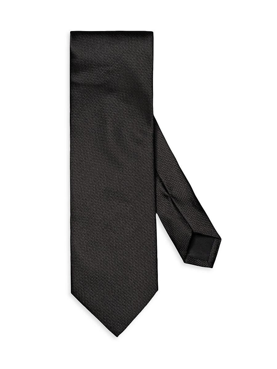 Mens Textured Solid Silk Tie Product Image