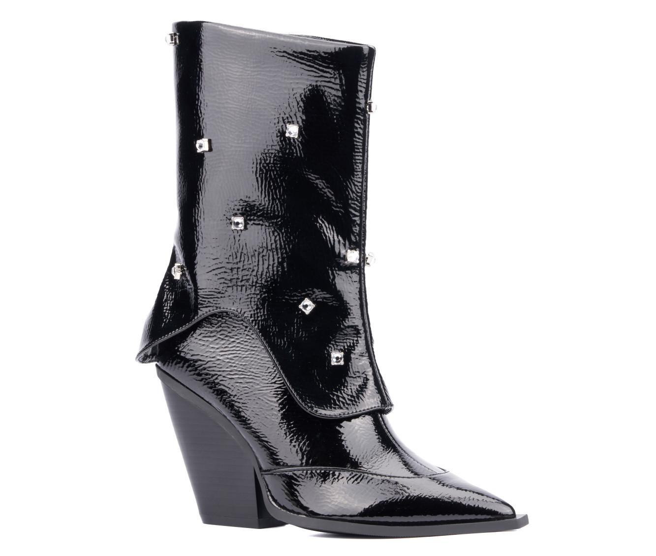 Women's Olivia Miller Bling Mid Calf Booties Product Image