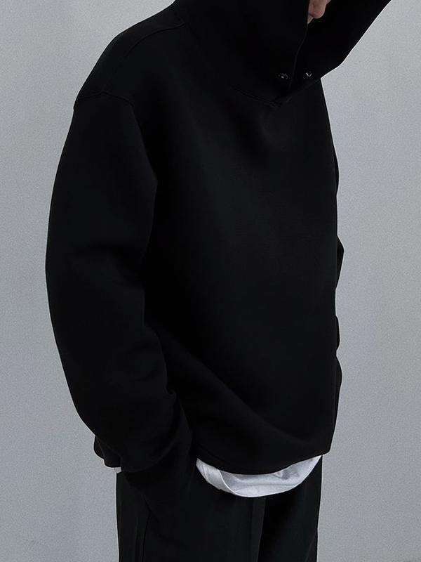 Men's Solid Color Versatile Oversized Hoodie Product Image