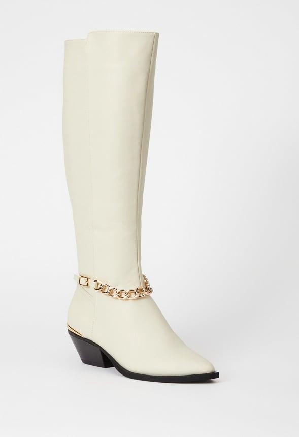 JustFab Margaux Platform Loafer Pump Womens Black/ White Size 8.5 Product Image