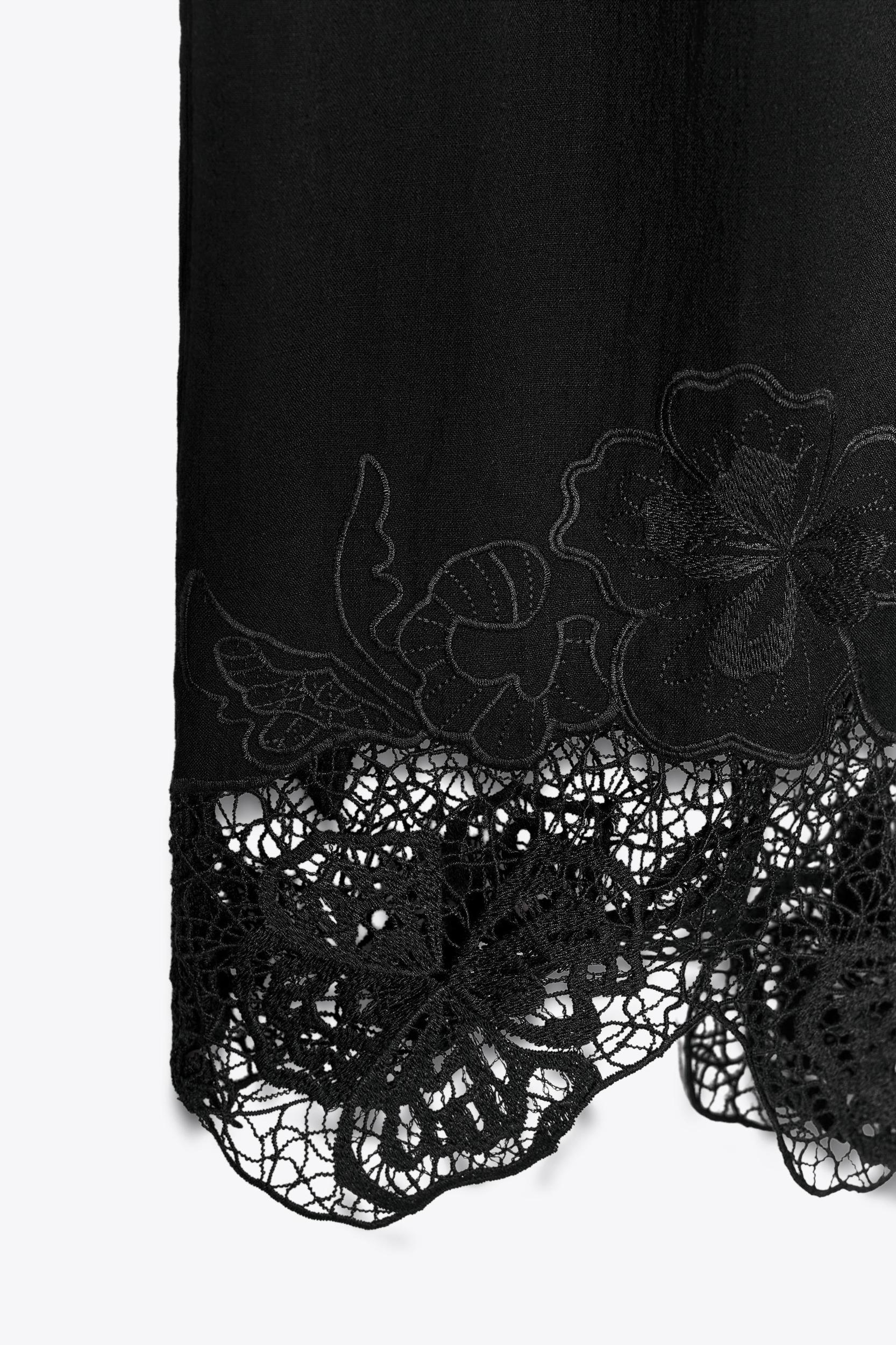 EMBROIDERED HEM CULOTTES Product Image