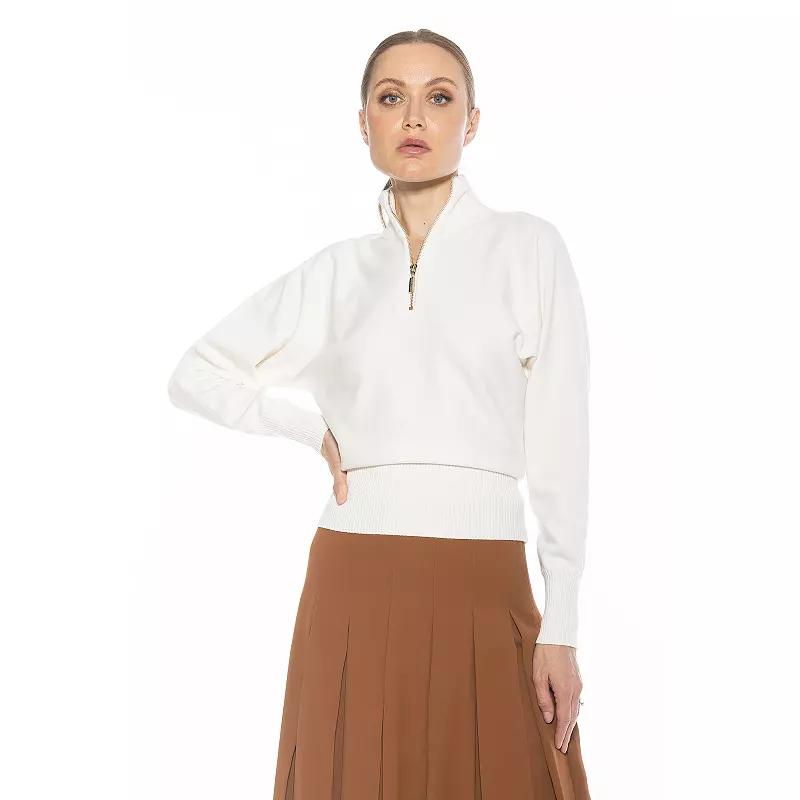 Women's ALEXIA ADMOR Niko Turtleneck Sweater with Front Zipper Detail,  Product Image