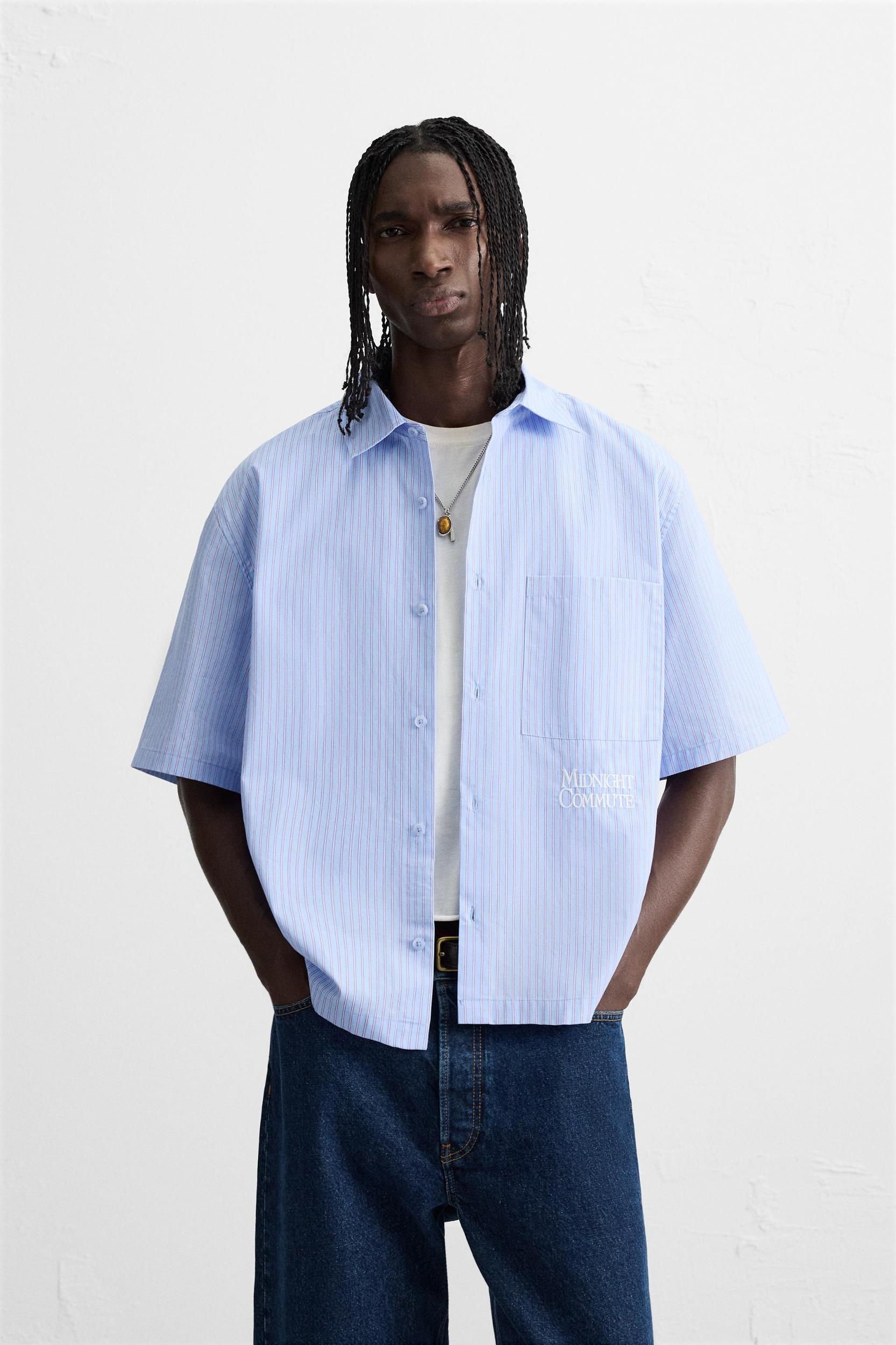 STRIPED TEXT SHIRT Product Image