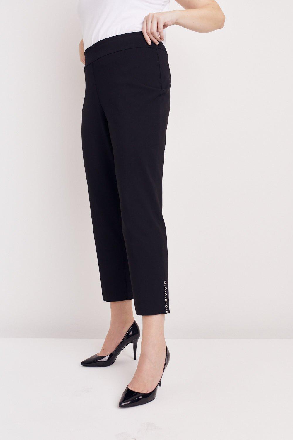 Roz & Ali™ Tummy Control Millennium Ankle Pant With Grommet Rivet Tape Trim - Plus Product Image