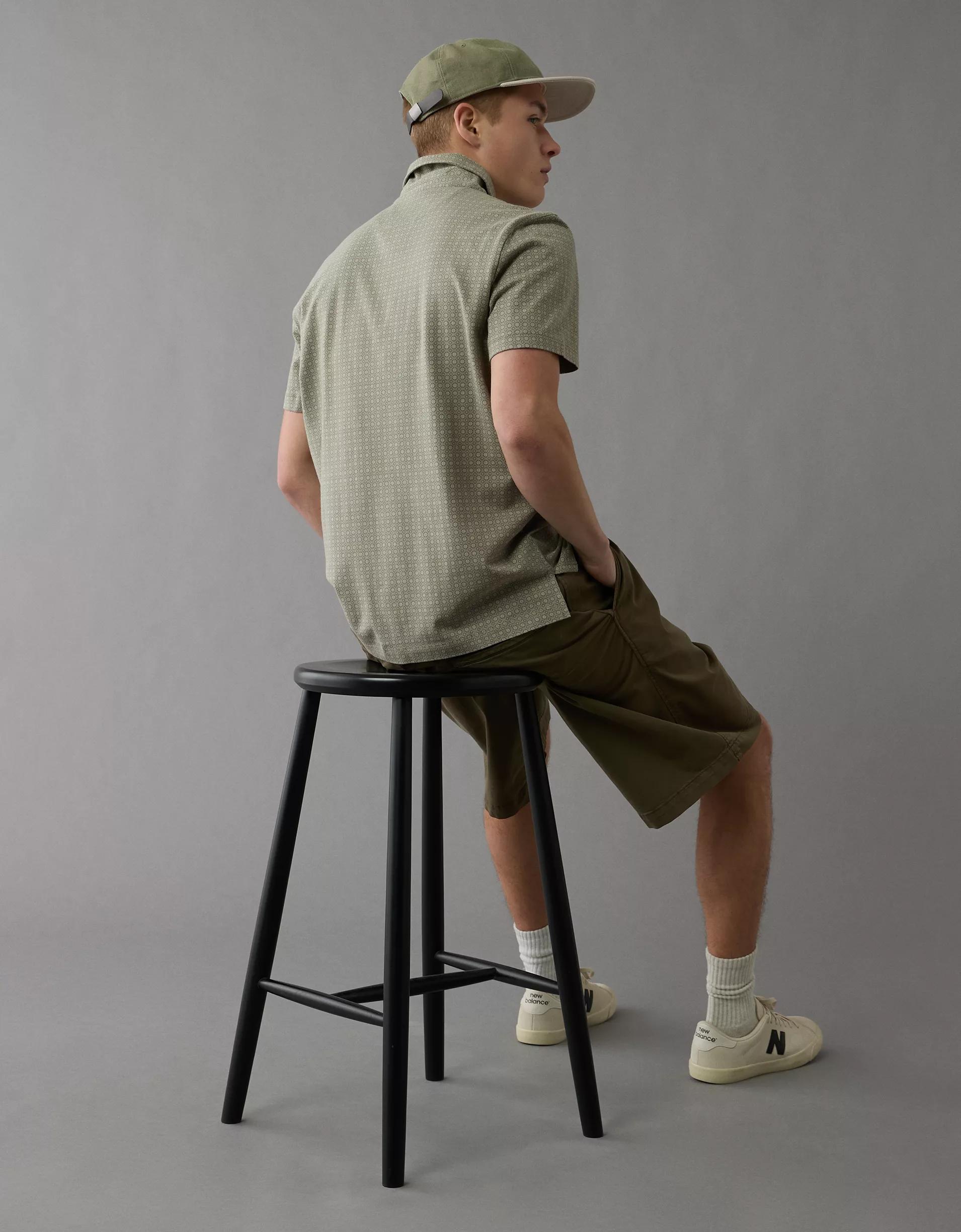 AE 24/7 Club Logo Printed Polo Shirt Product Image