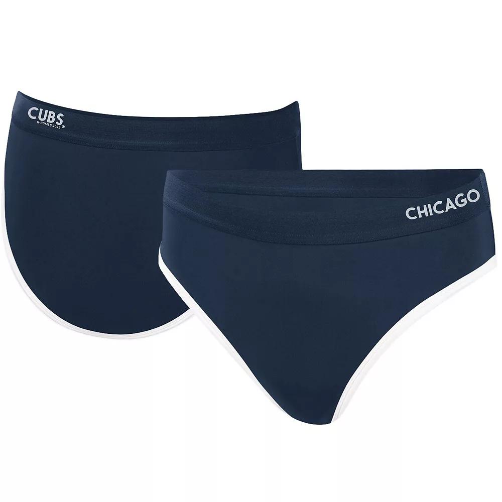 Women's G-III 4Her by Carl Banks Navy Chicago Cubs Southpaw Bikini Bottom,  Product Image