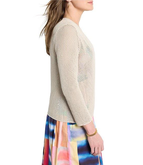 NIC + ZOE Mesh 4-Way Bracelet Sleeve Open Front Cardigan Product Image