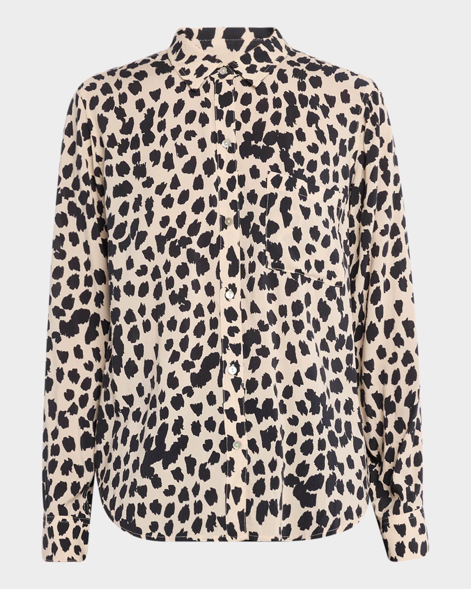Josephine Button-Front Animal Print Shirt Product Image