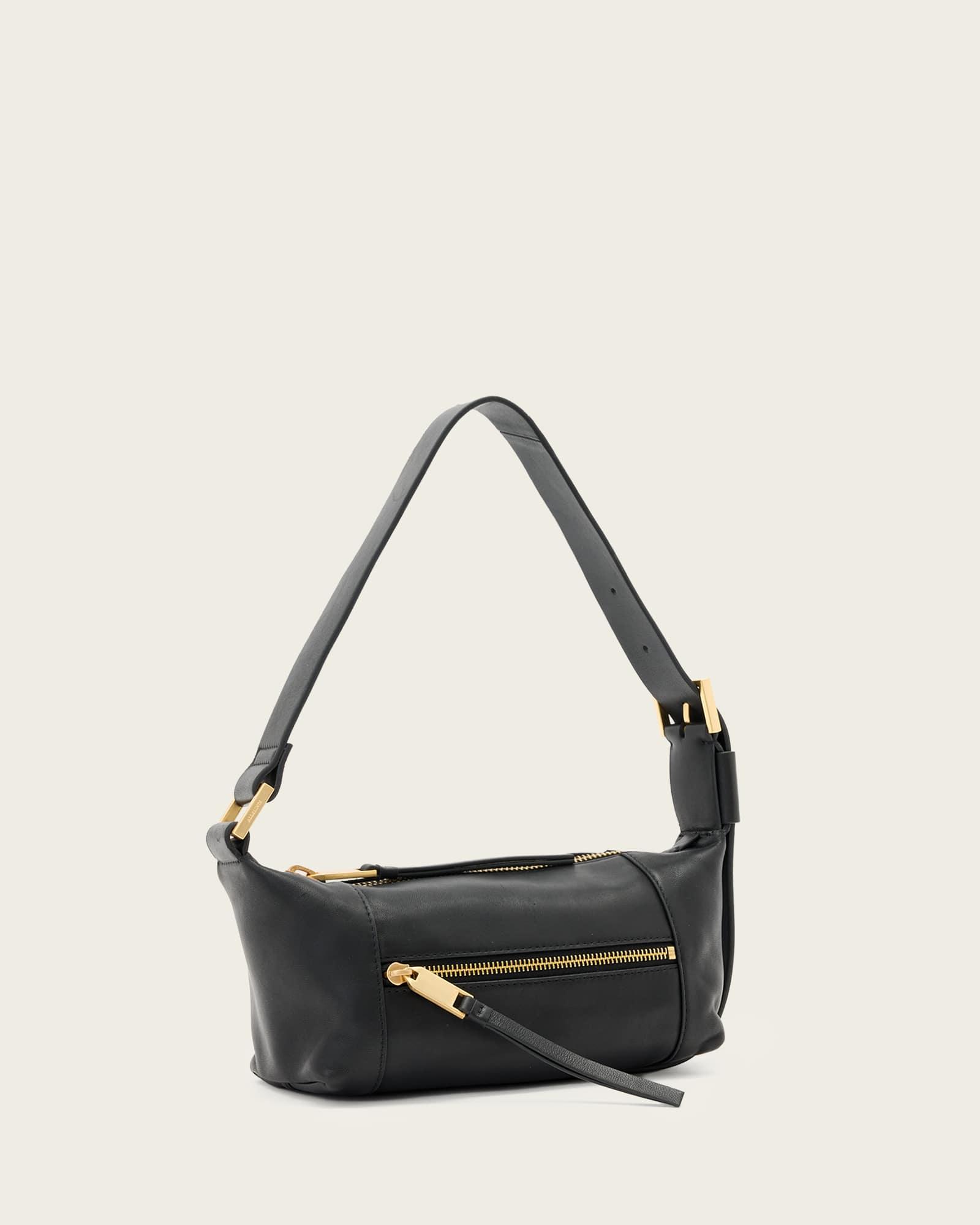 Vega Leather Mini Bag Black | ALLSAINTS US Product Image