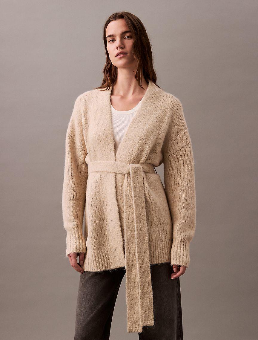 Brushed Wool Blend Cardigan Product Image