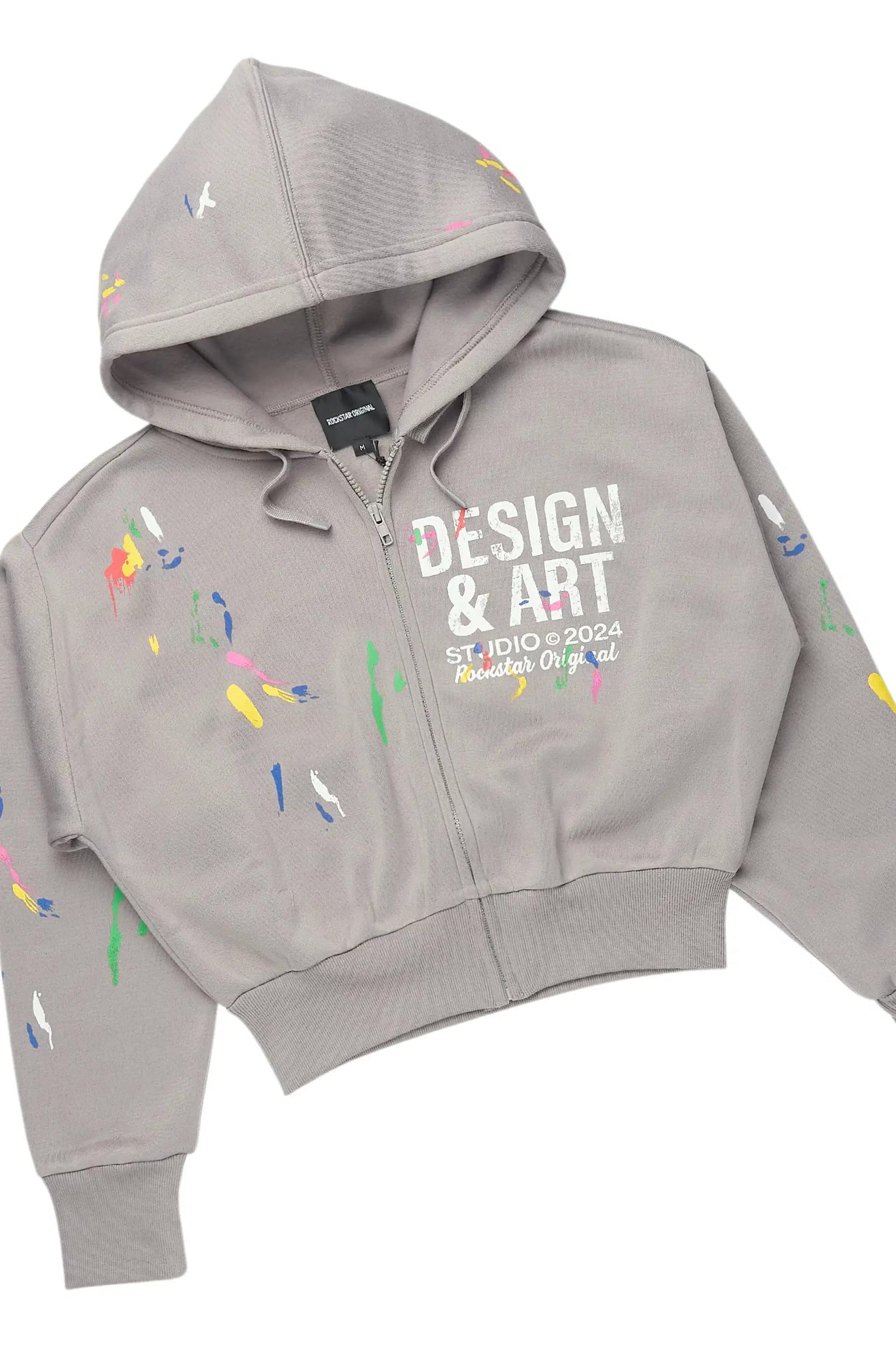 Kristiane Grey Crop Super Stacked Trackset Female Product Image