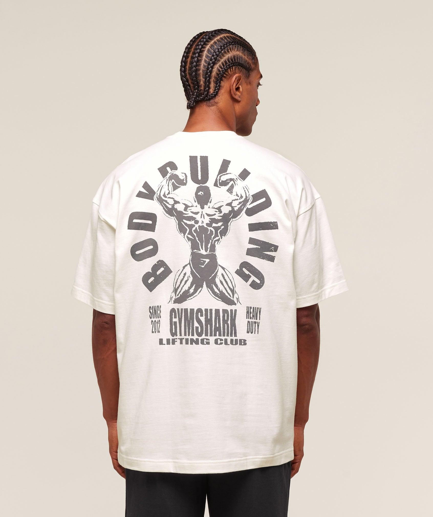 Gymshark Lifting Club Flex T-Shirt - Soft White Male Product Image