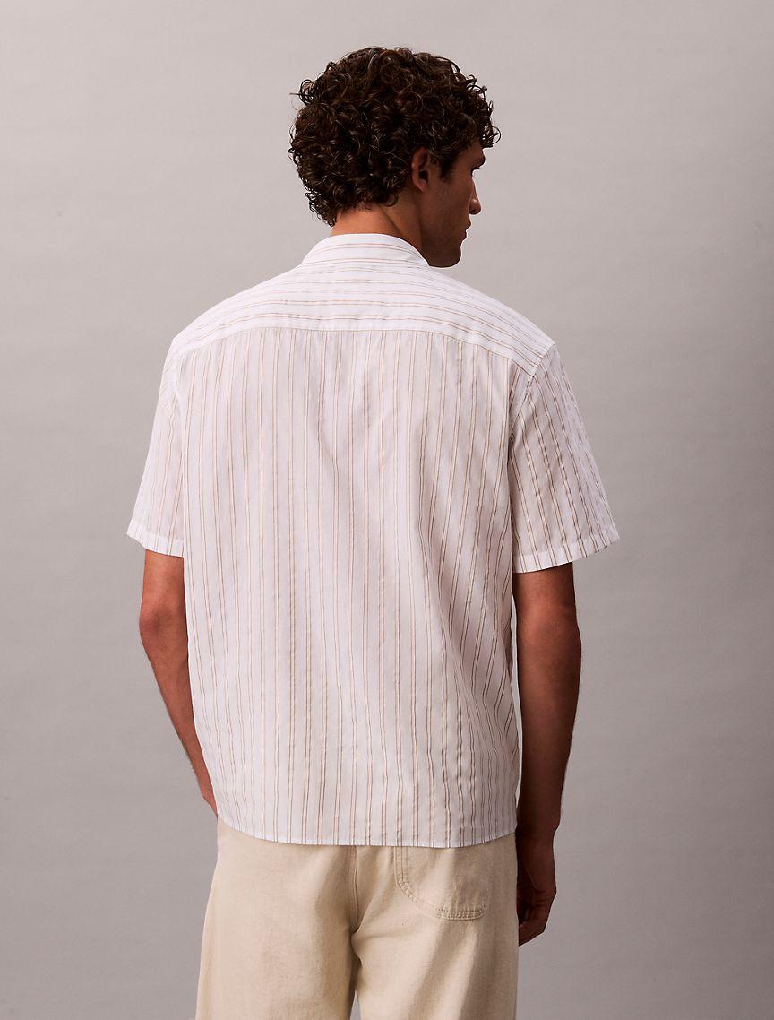 Stripe Relaxed Button-Down Shirt  Product Image