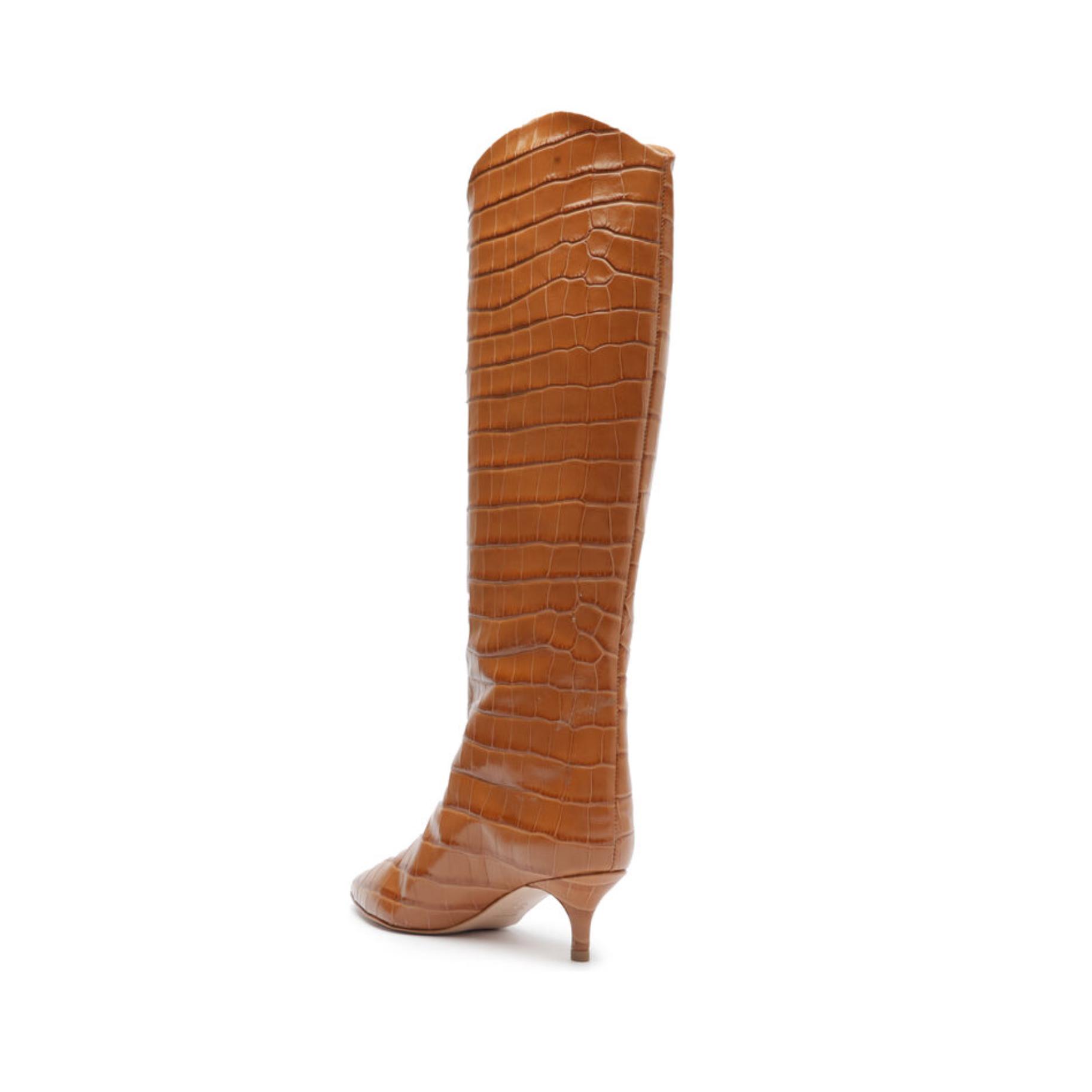 Maryana Lo Crocodile-Embossed Leather Boot Female Product Image