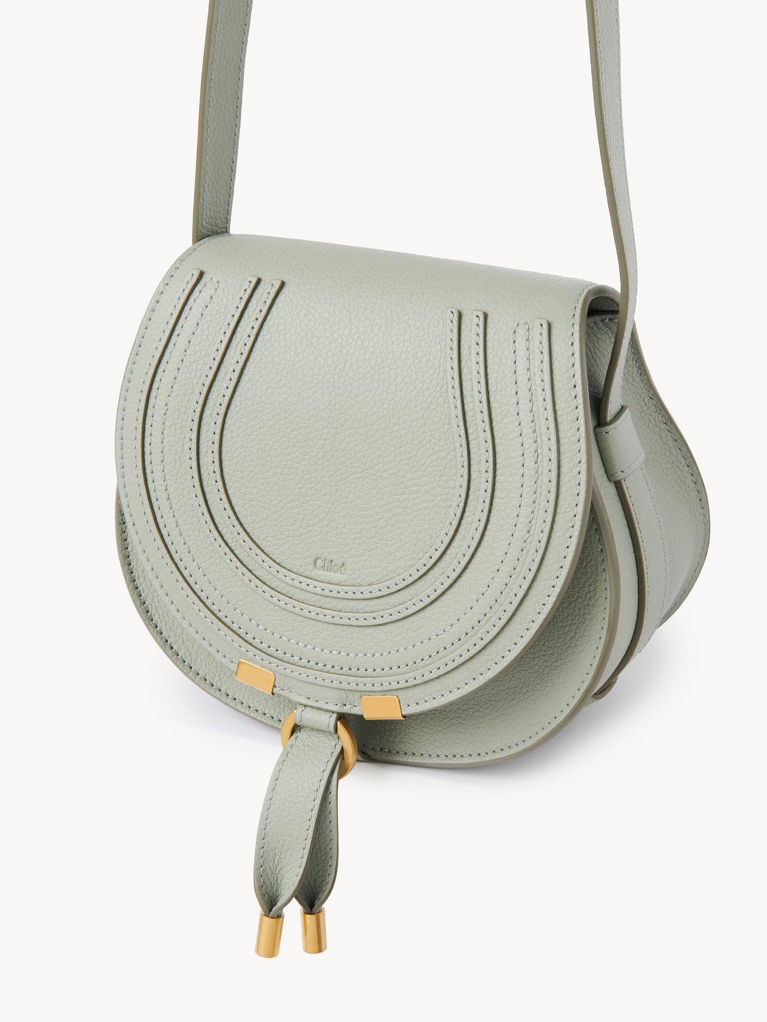 Small Marcie saddle bag in grained leather Product Image