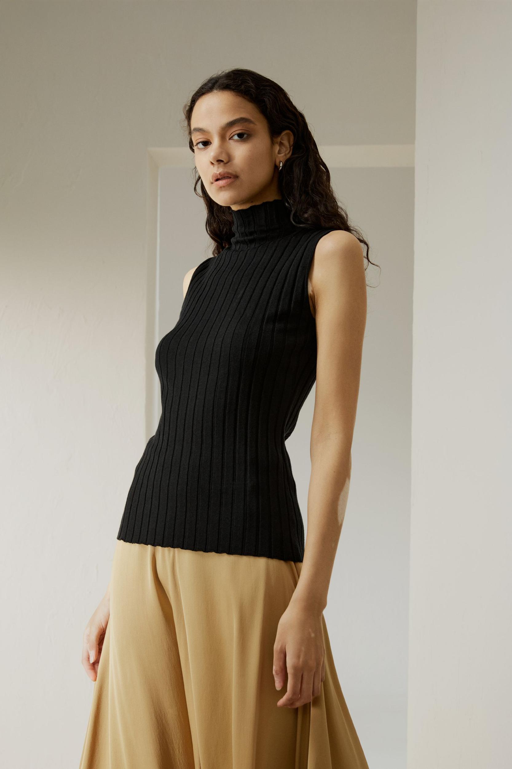 Silk-Cashmere Blend Knit Top Product Image