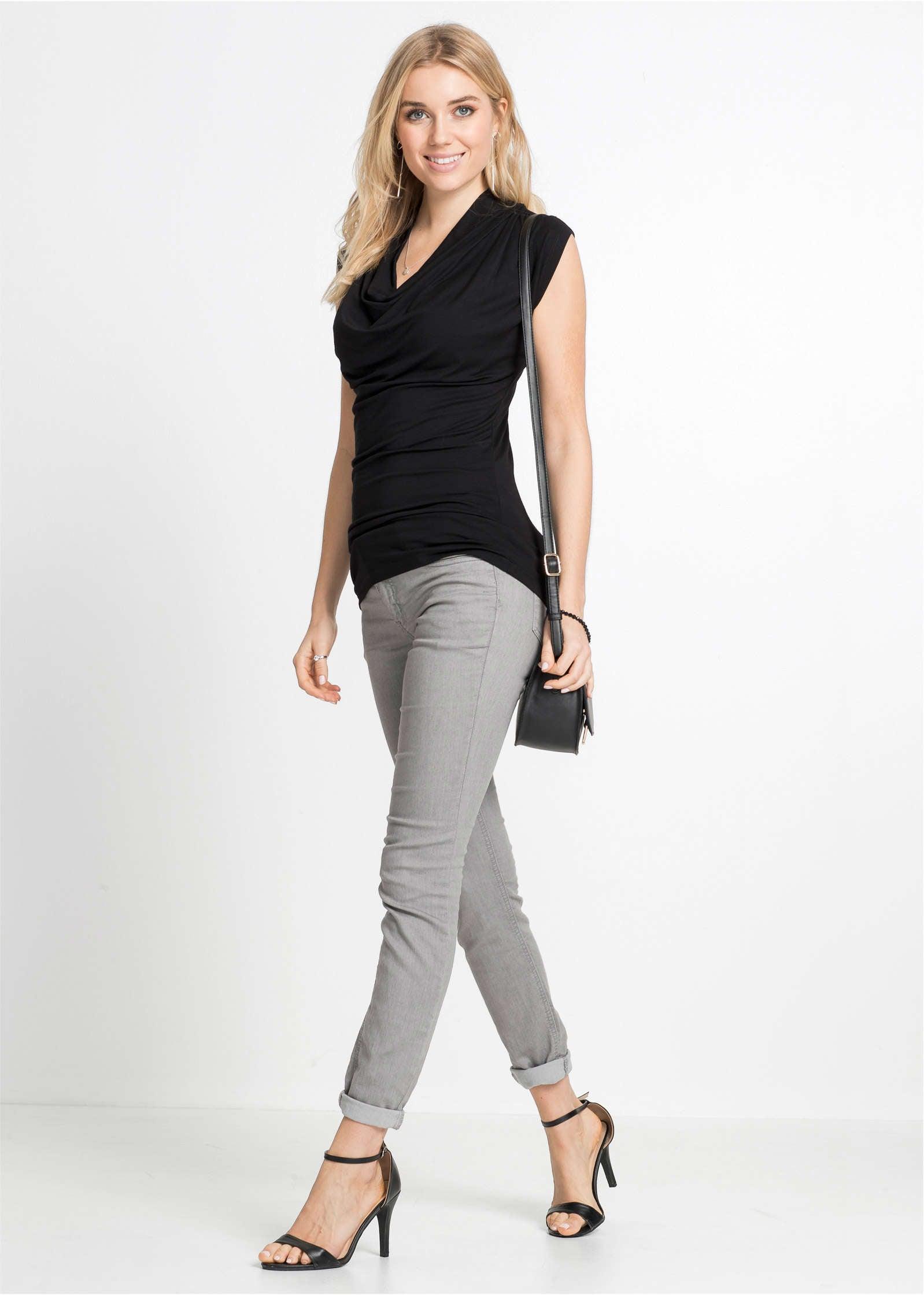 Cowl Neck Top - Black Product Image