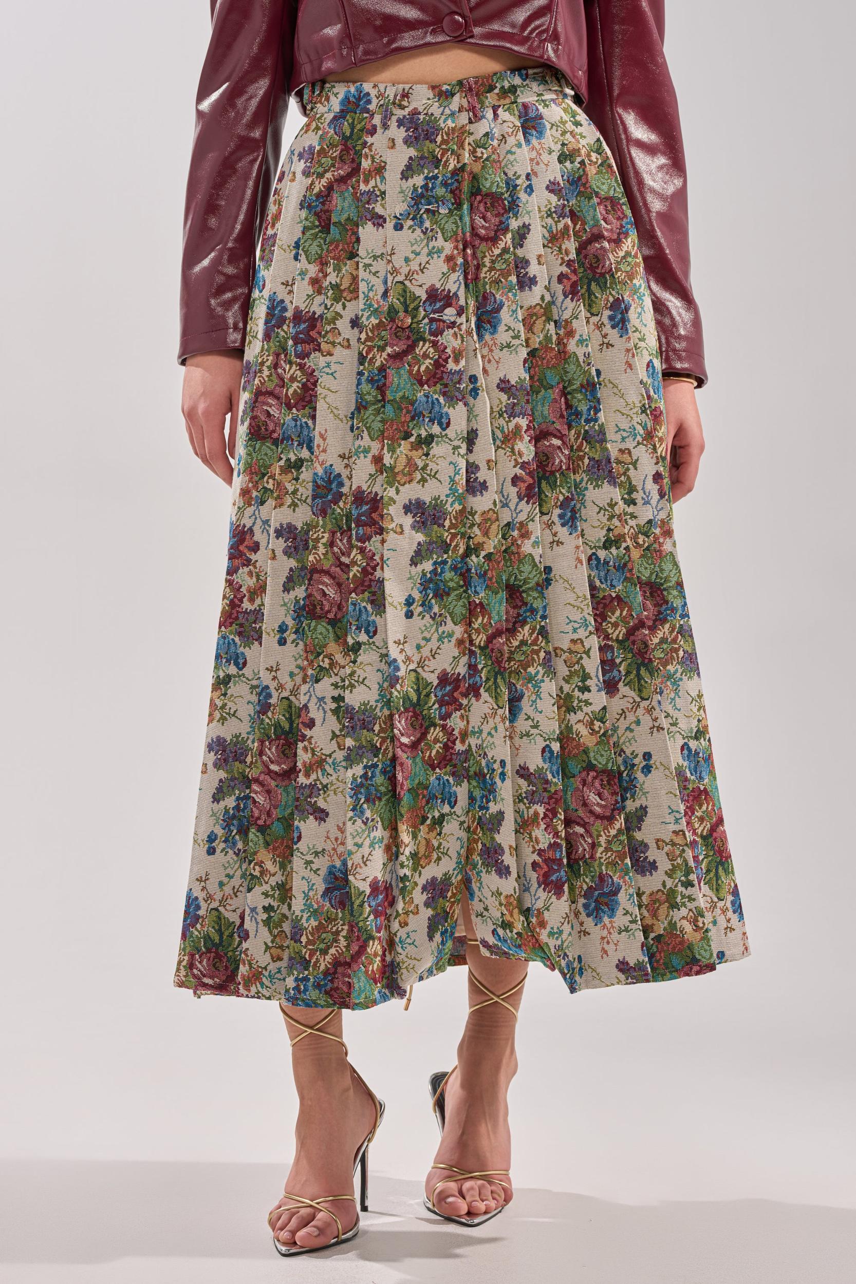TIFFANY BROCADE MAXI SKIRT Product Image